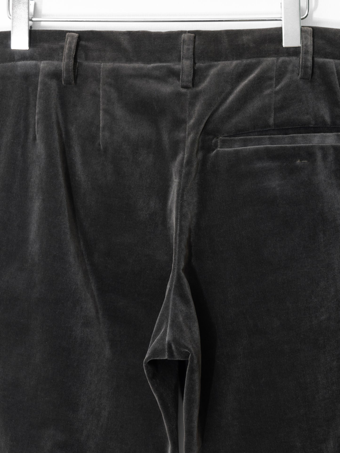 a/w 07 flat front slacks mink brown ∙ cotton velour ∙ small