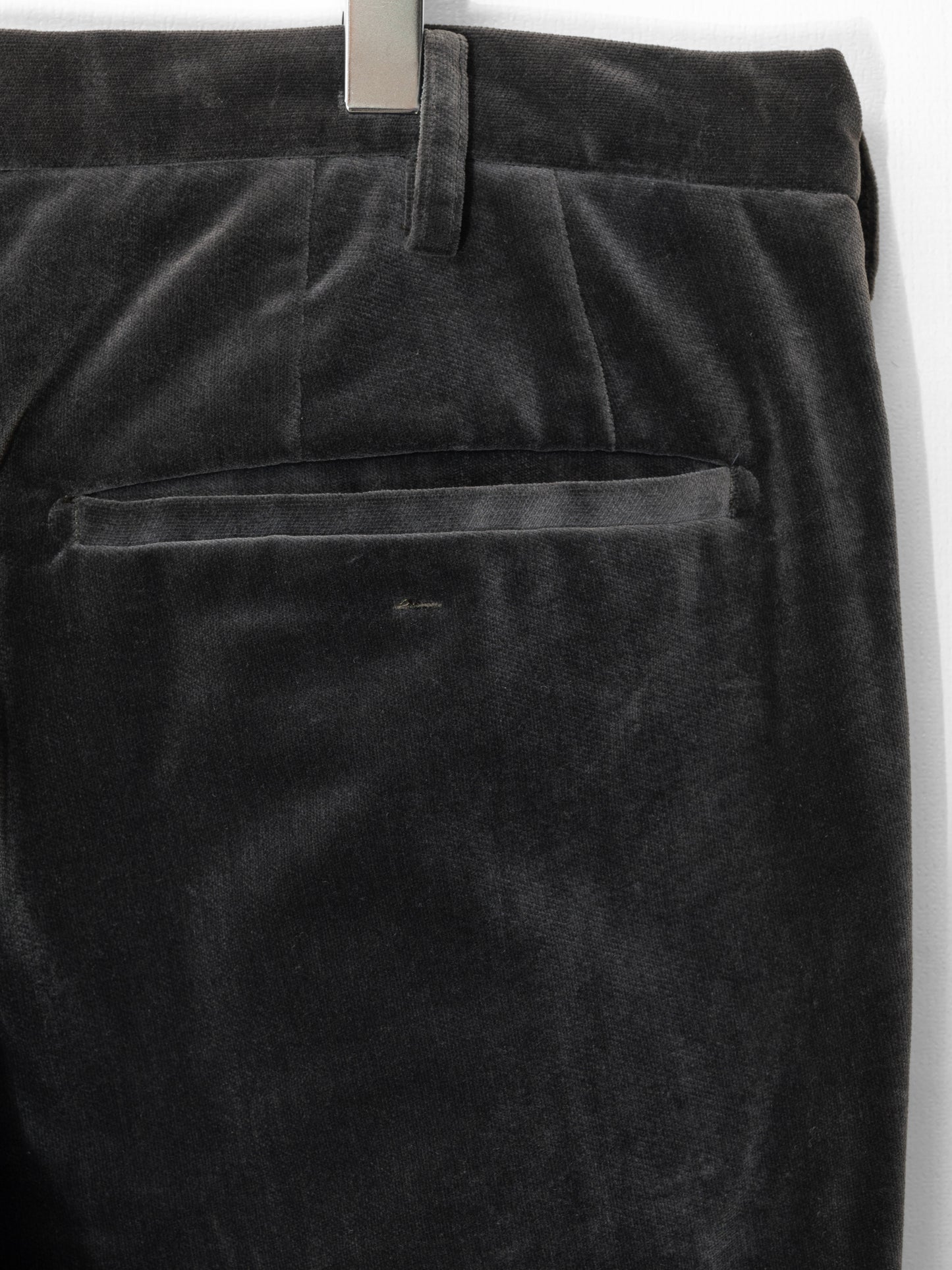 a/w 07 flat front slacks mink brown ∙ cotton velour ∙ small
