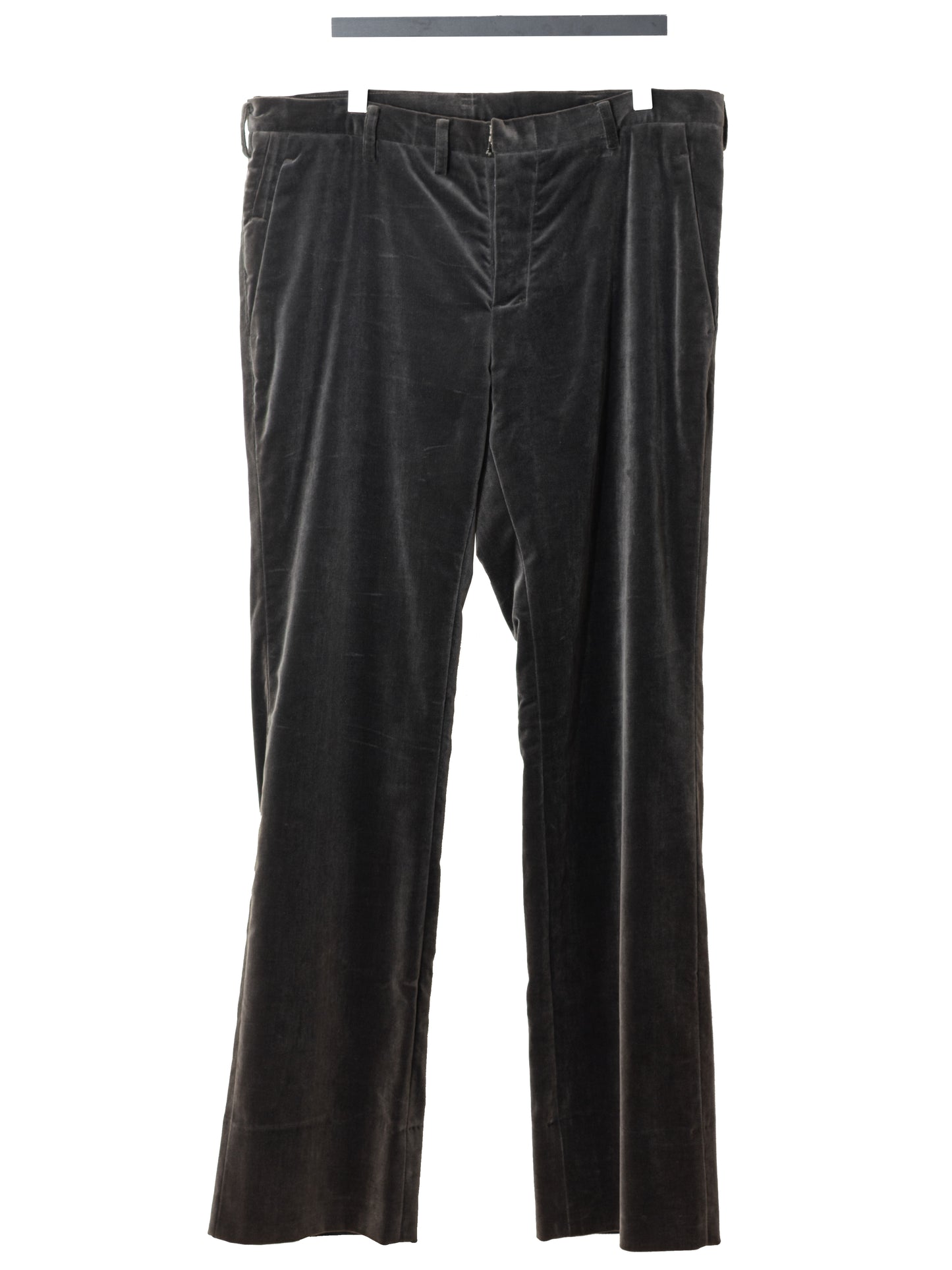 a/w 07 flat front slacks mink brown ∙ cotton velour ∙ small