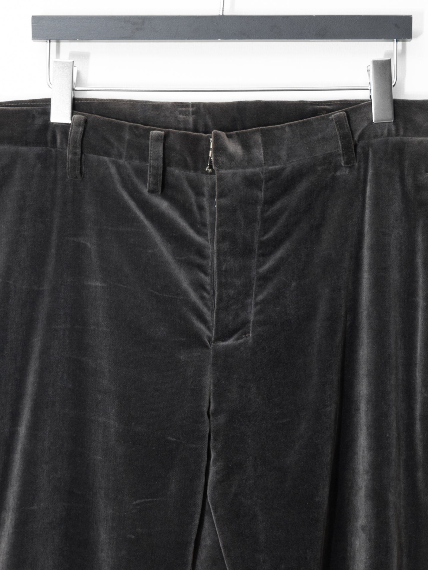 a/w 07 flat front slacks mink brown ∙ cotton velour ∙ small