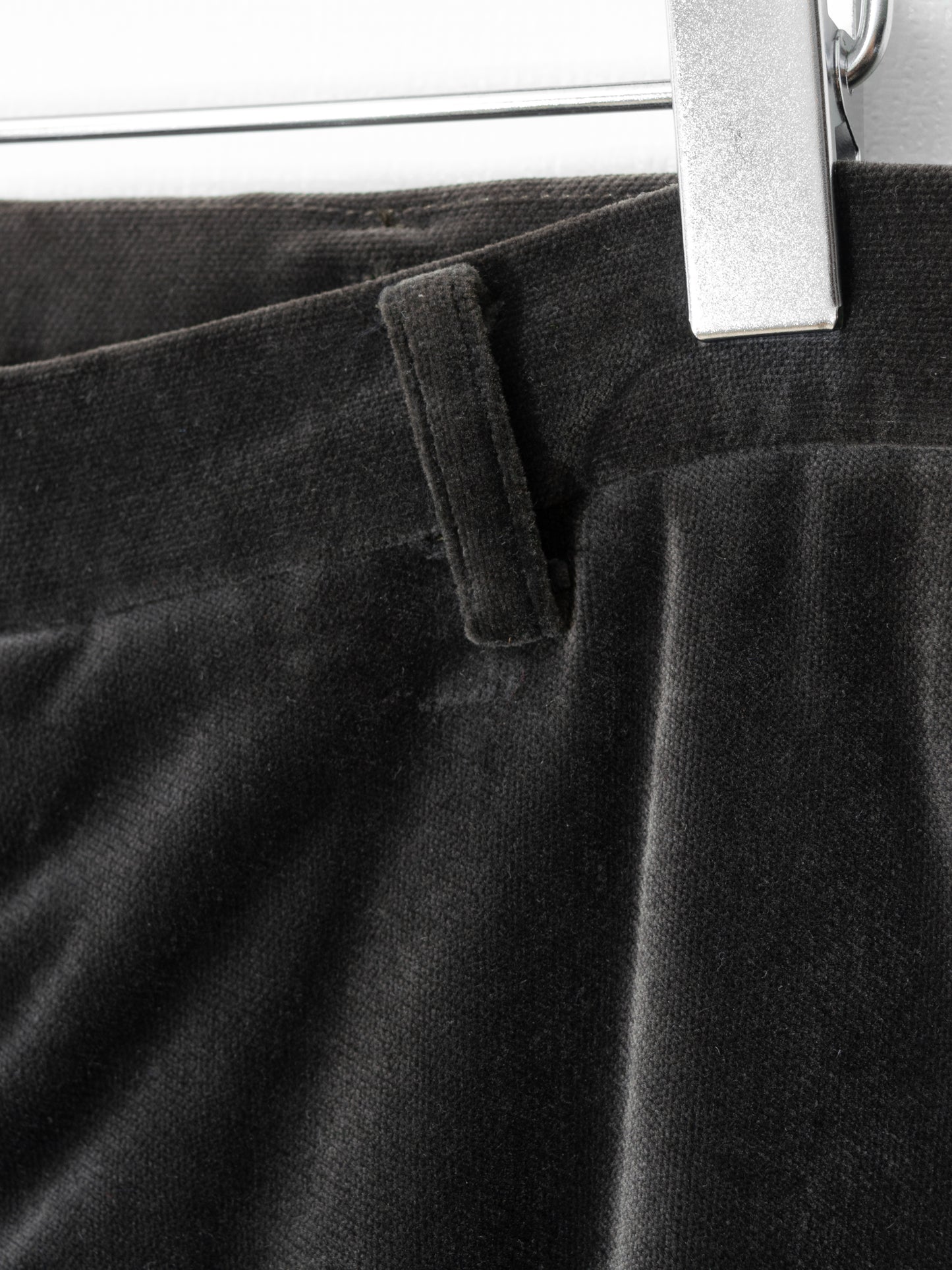 a/w 07 flat front slacks mink brown ∙ cotton velour ∙ small