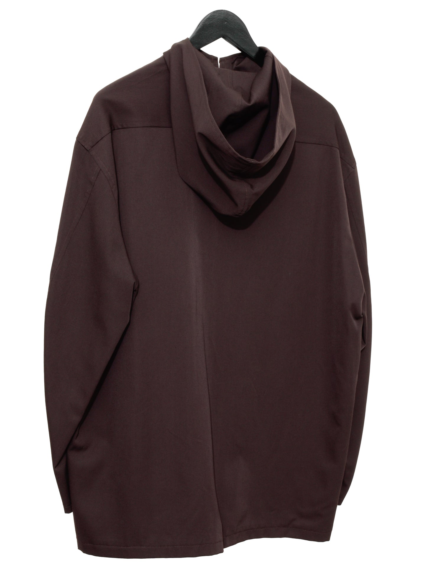hooded zip jacket chocolate ∙ wool ∙ one size