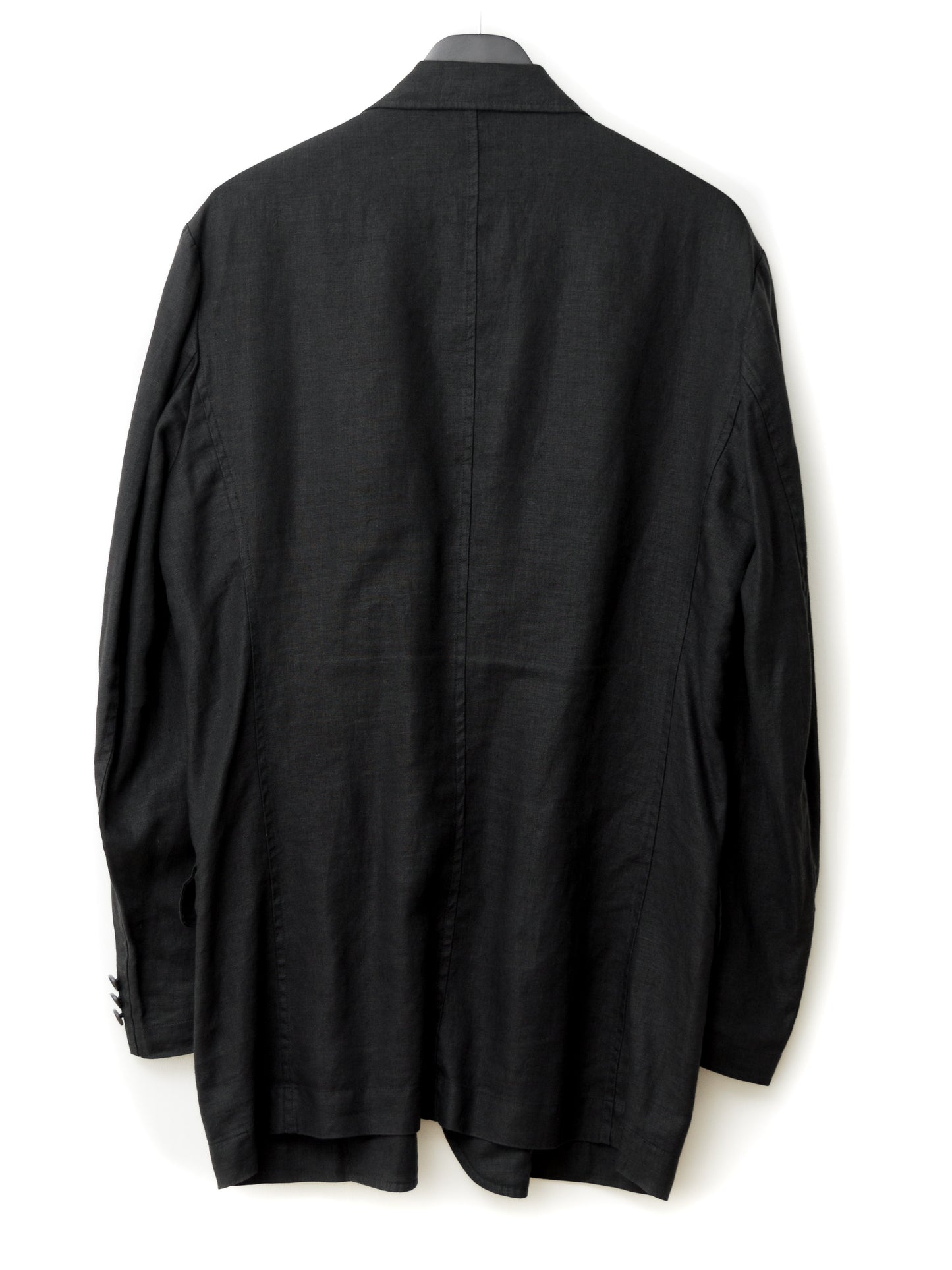 garment dyed tailored jacket black ∙ linen ∙ medium