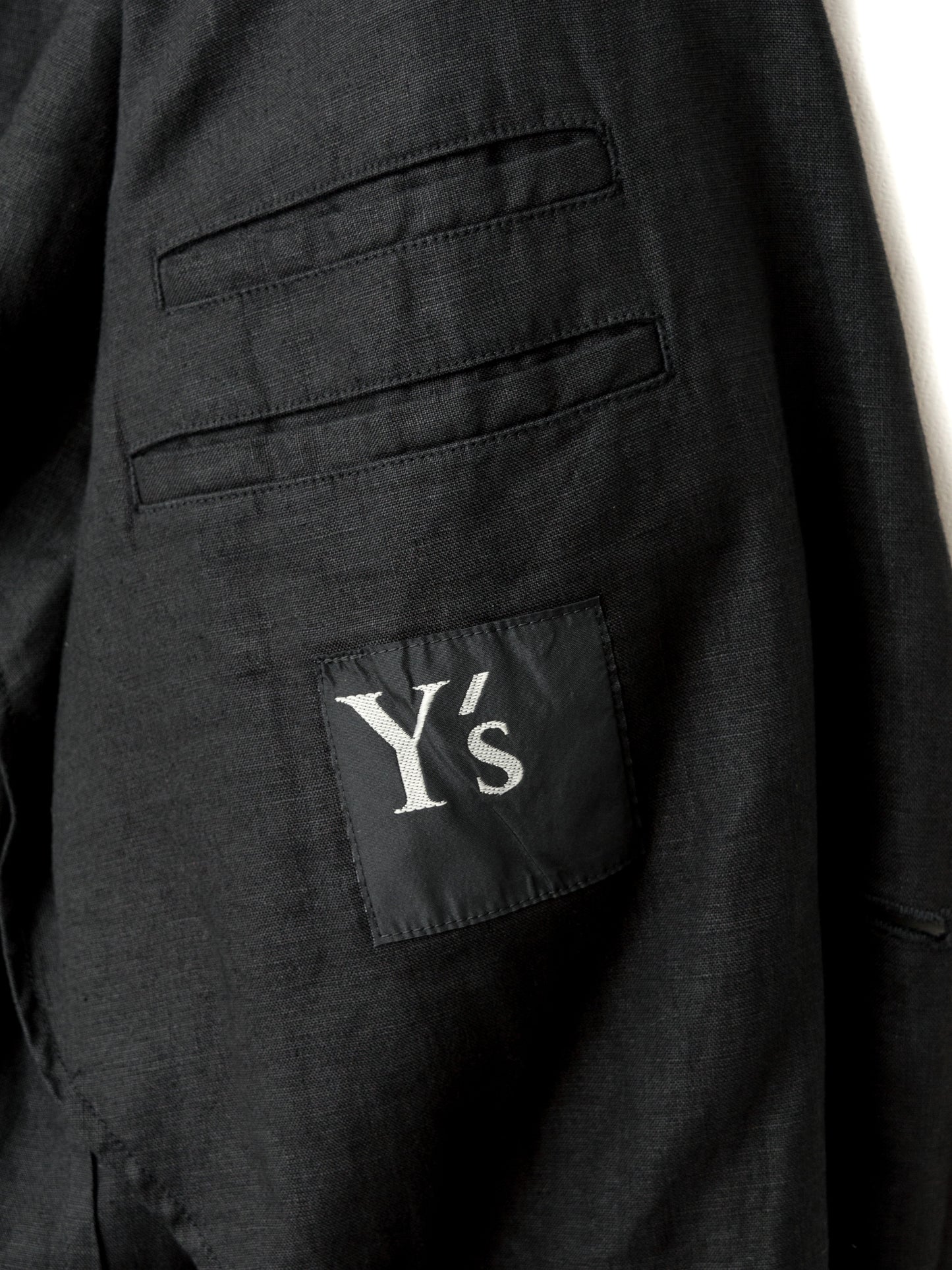 garment dyed tailored jacket black ∙ linen ∙ medium