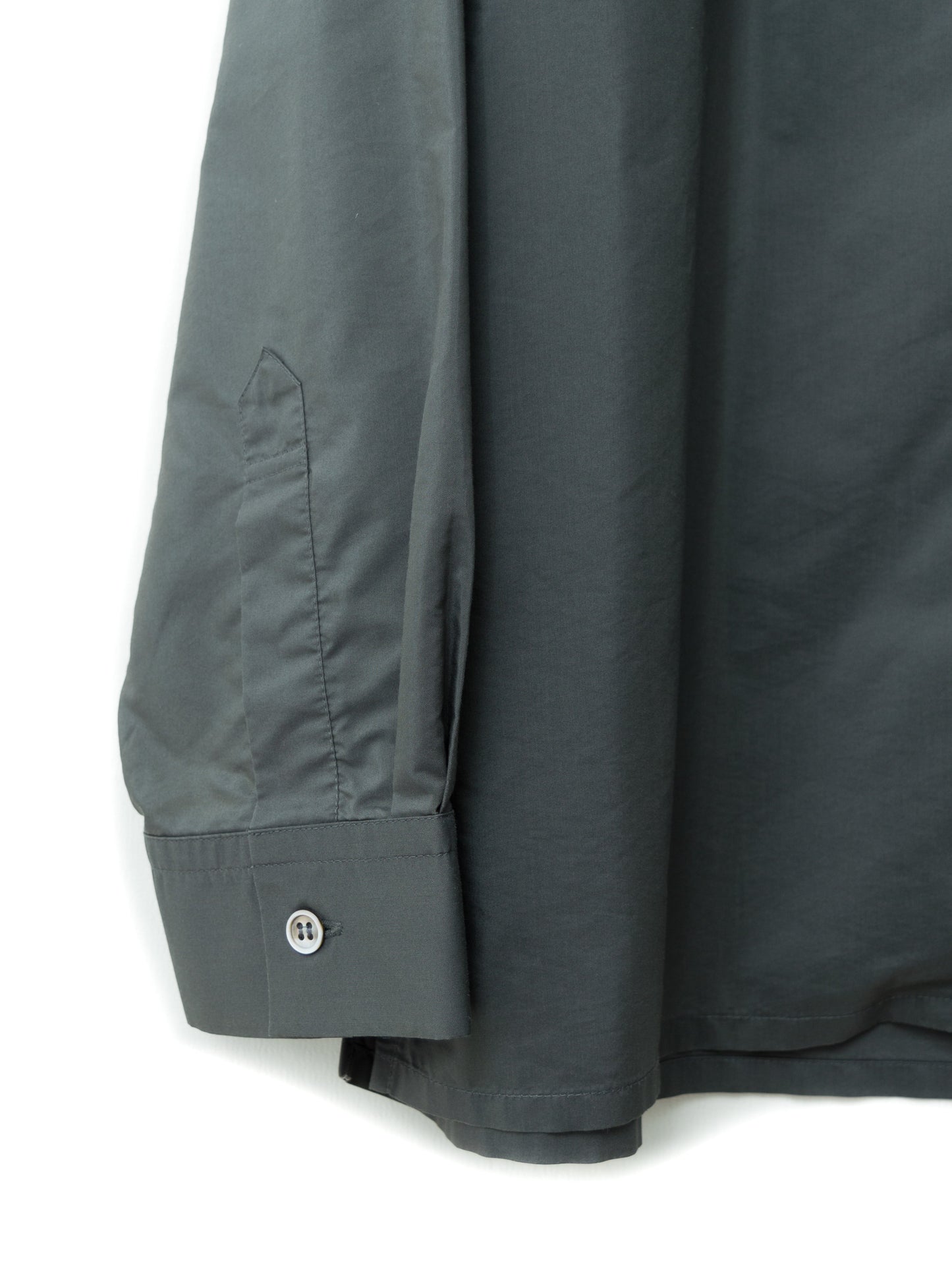 open collar shirt slate green ∙ cotton poly ∙ medium