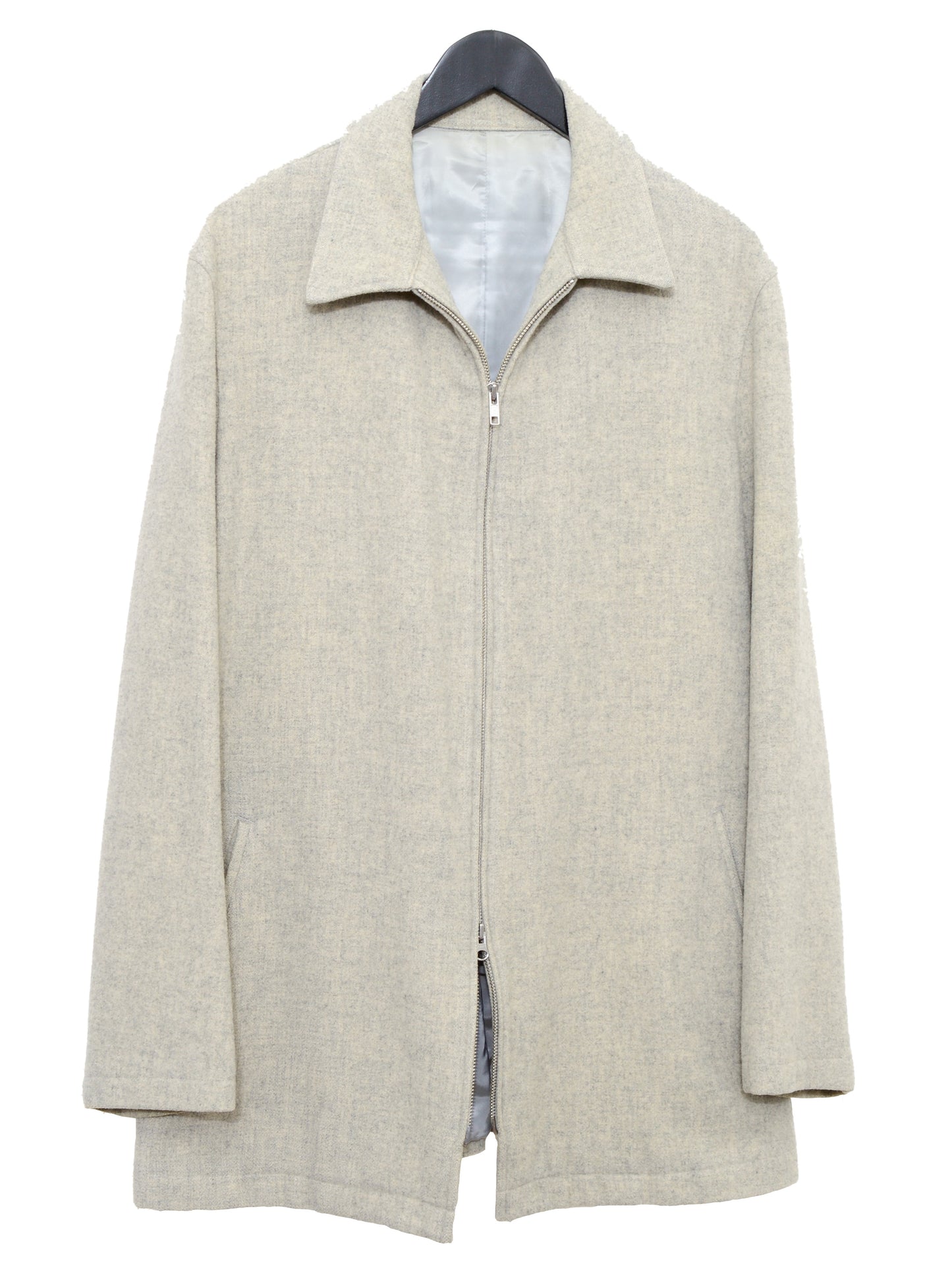 zip front jacket bone ∙ melton wool nylon ∙ large