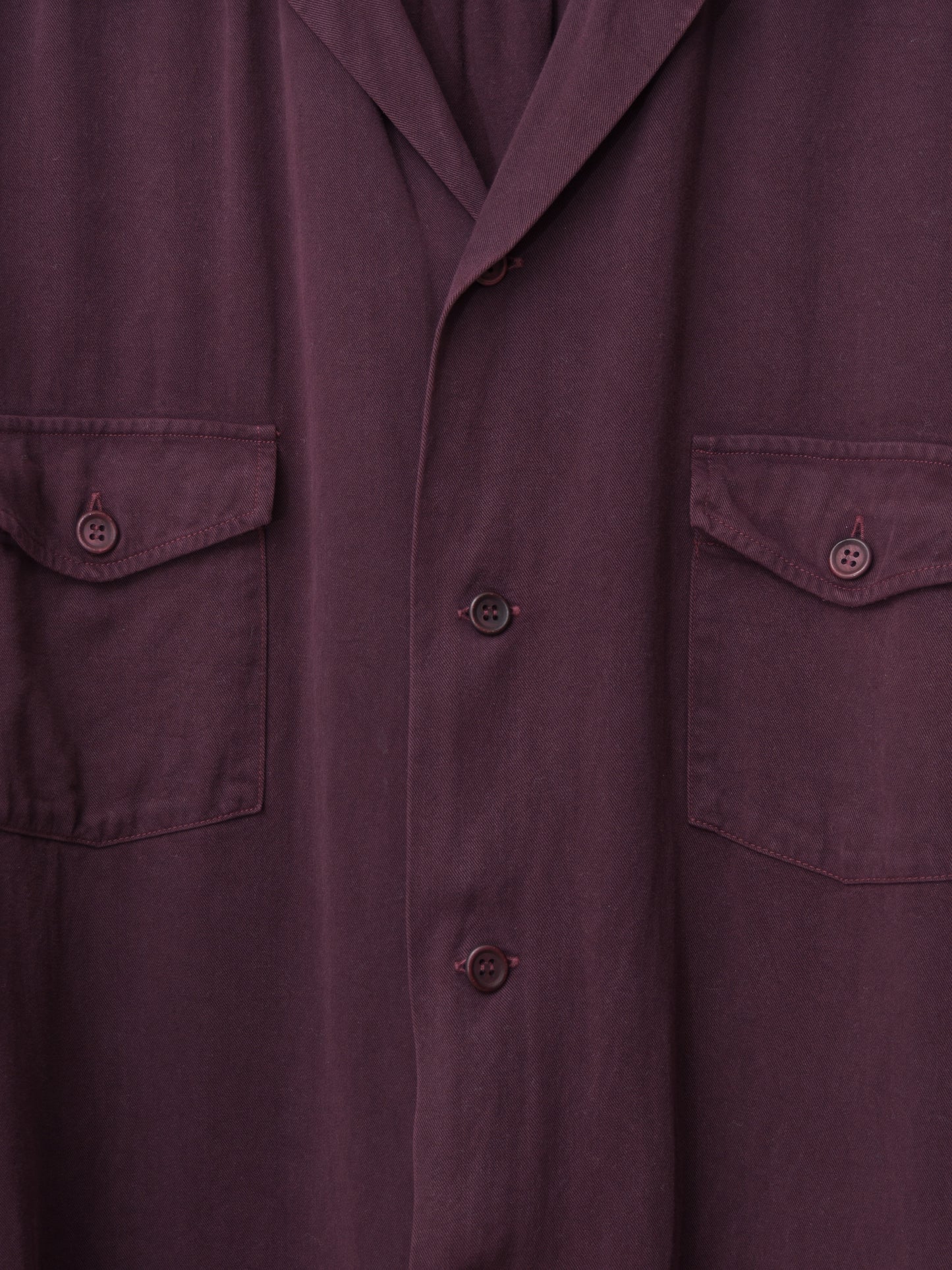 s/s 03 garment dyed overshirt cabernet ∙ rayon ∙ small