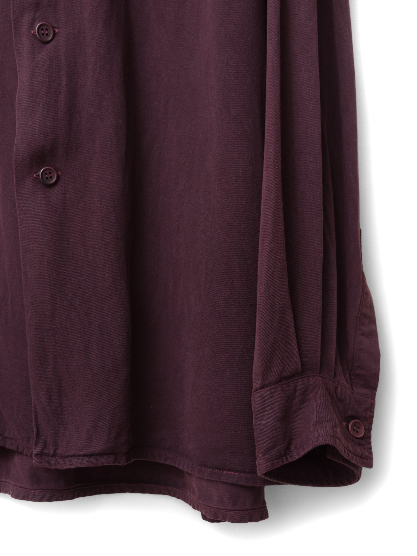 s/s 03 garment dyed overshirt cabernet ∙ rayon ∙ small