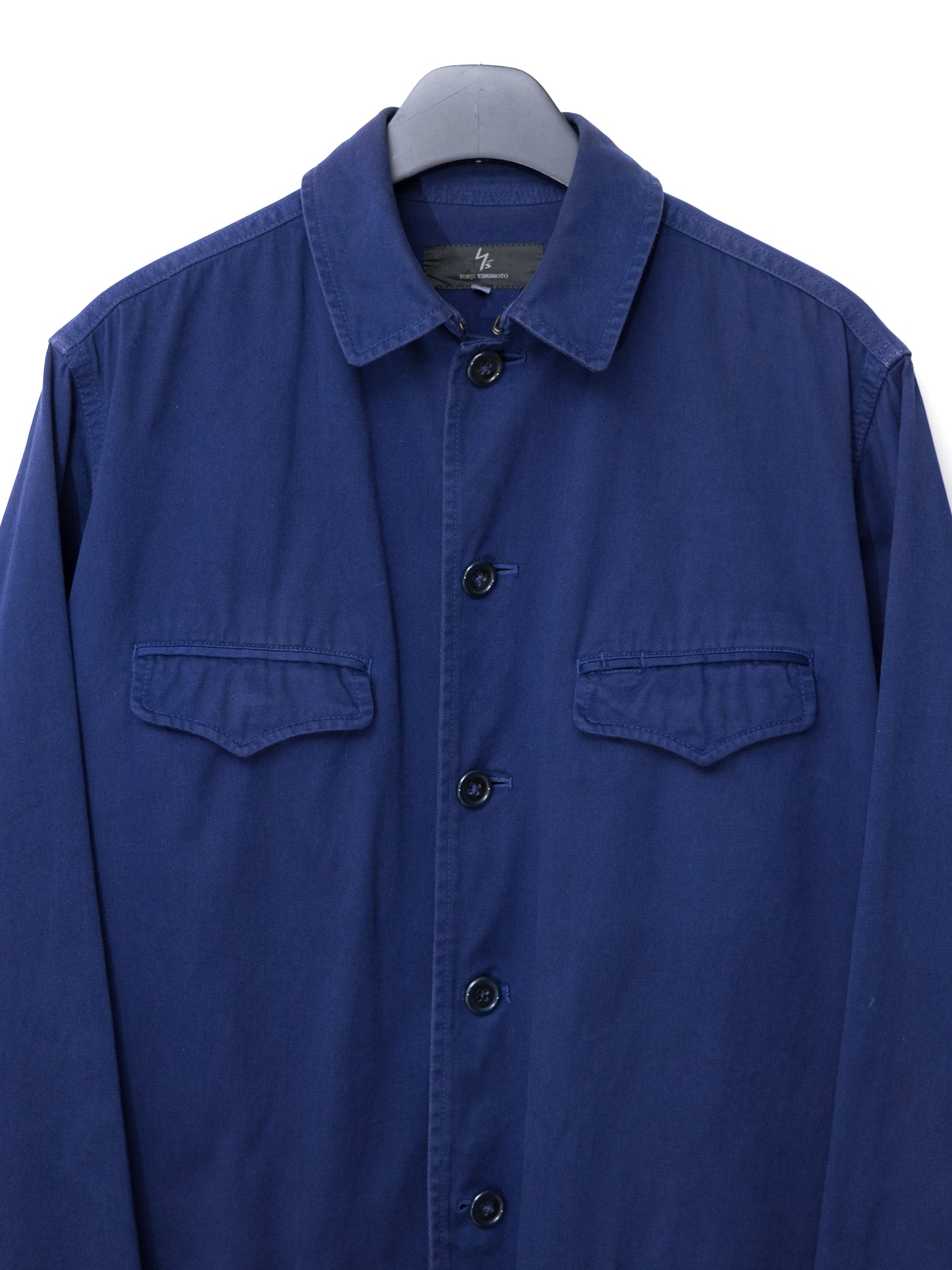 a/w 05 garment dyed shop coat blue ∙ cotton ∙ medium