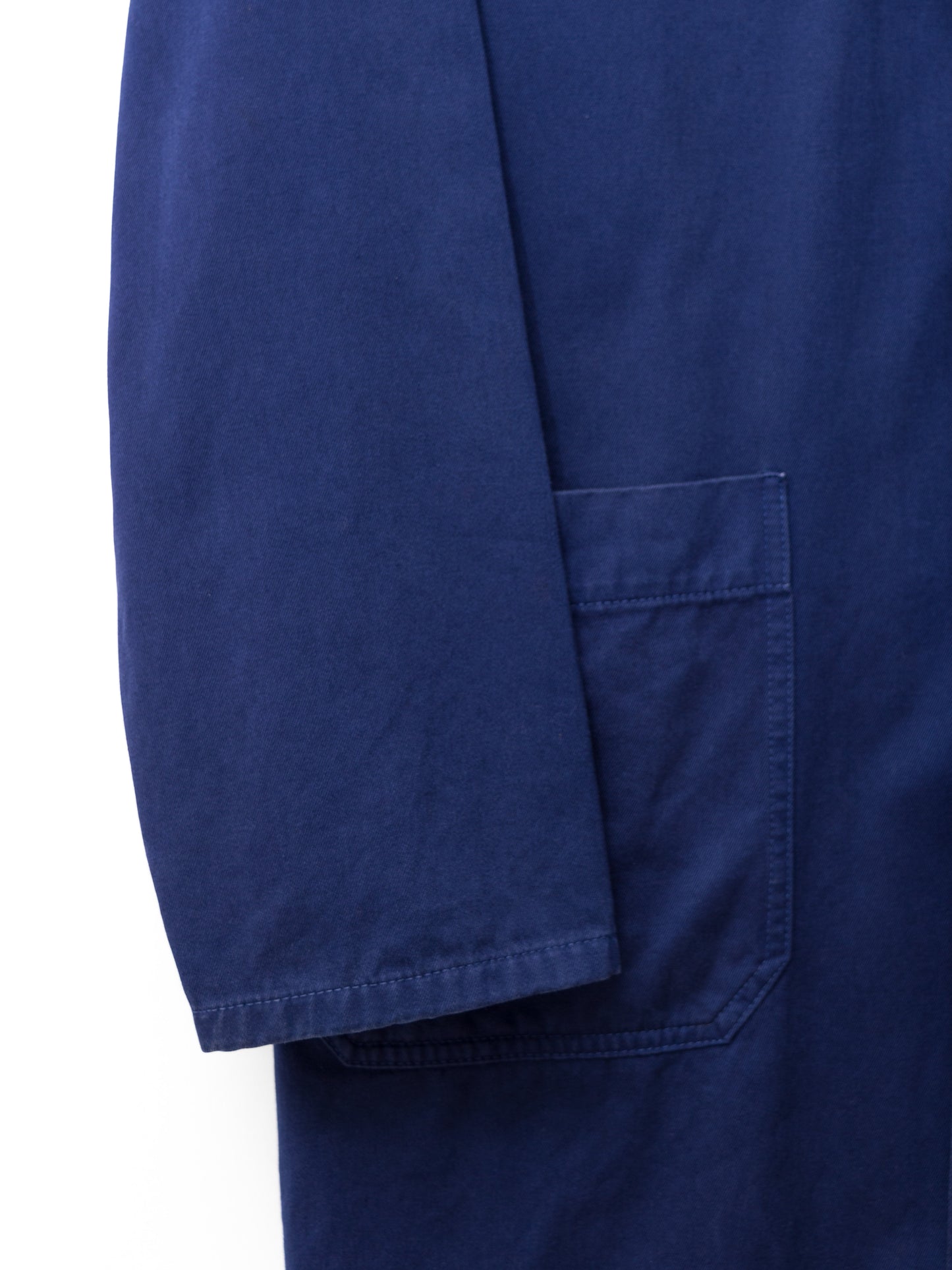 a/w 05 garment dyed shop coat blue ∙ cotton ∙ medium