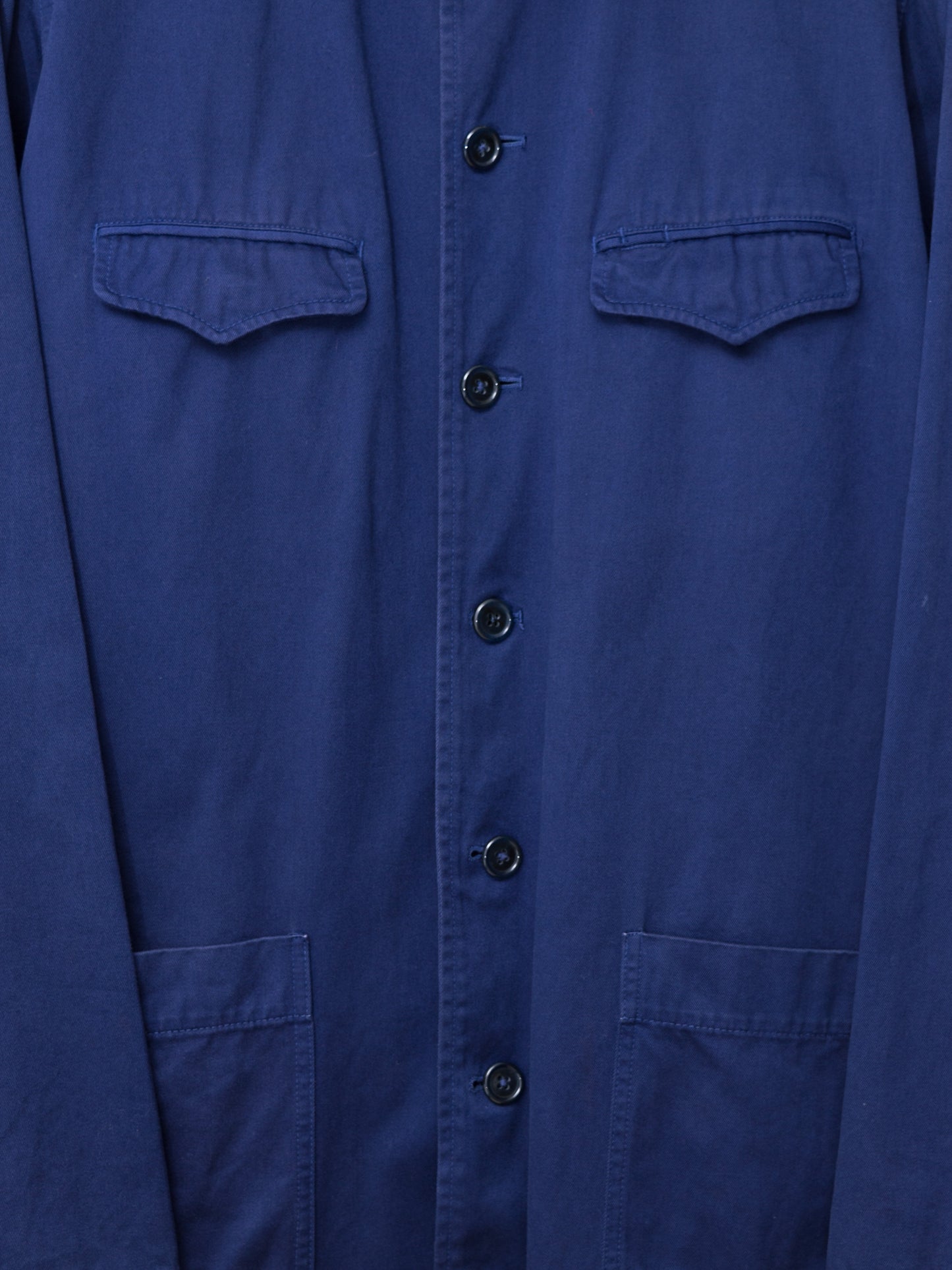 a/w 05 garment dyed shop coat blue ∙ cotton ∙ medium