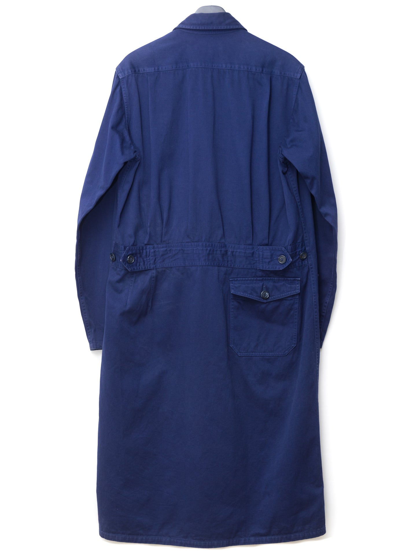 a/w 05 garment dyed shop coat blue ∙ cotton ∙ medium