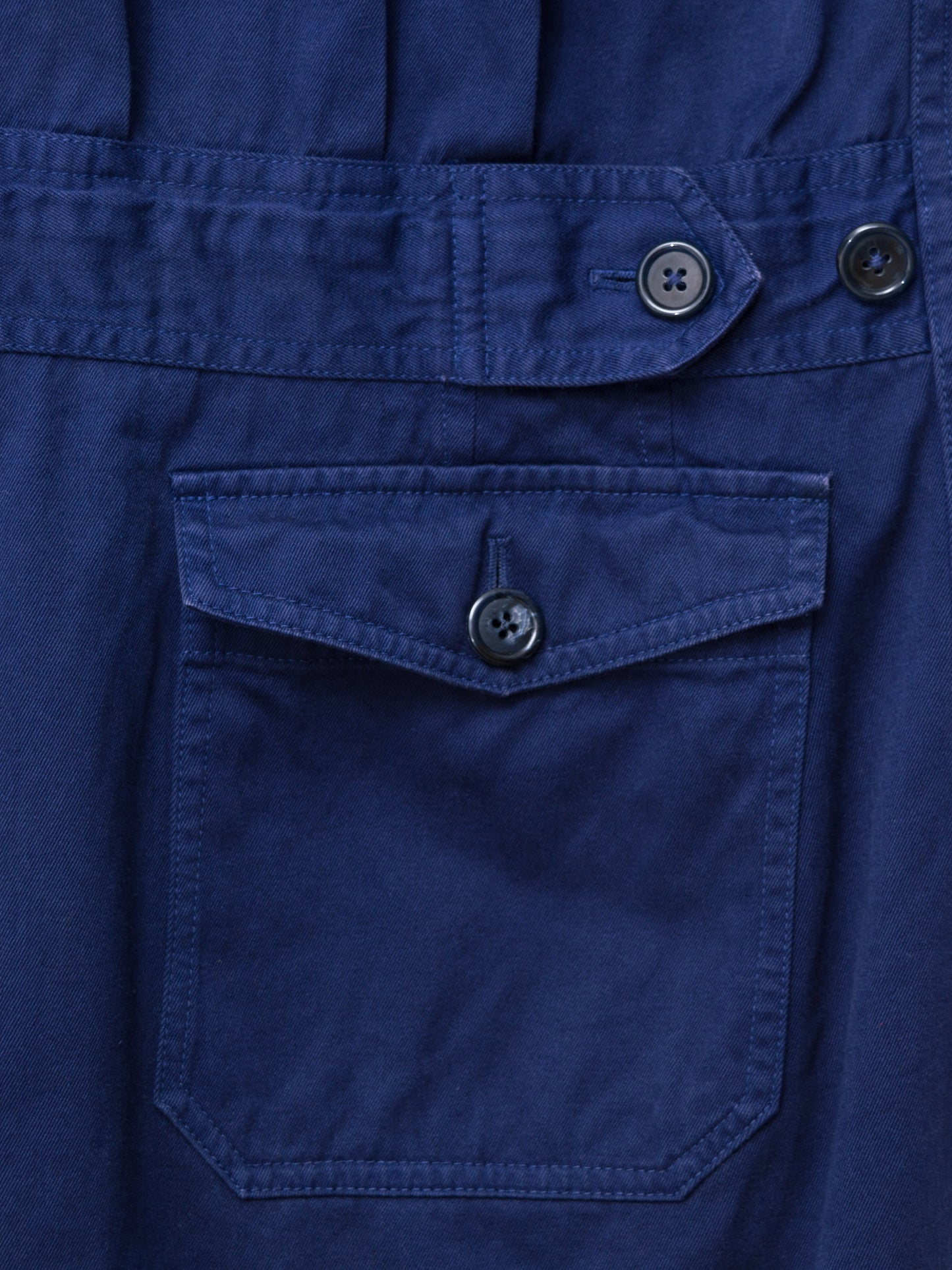 a/w 05 garment dyed shop coat blue ∙ cotton ∙ medium