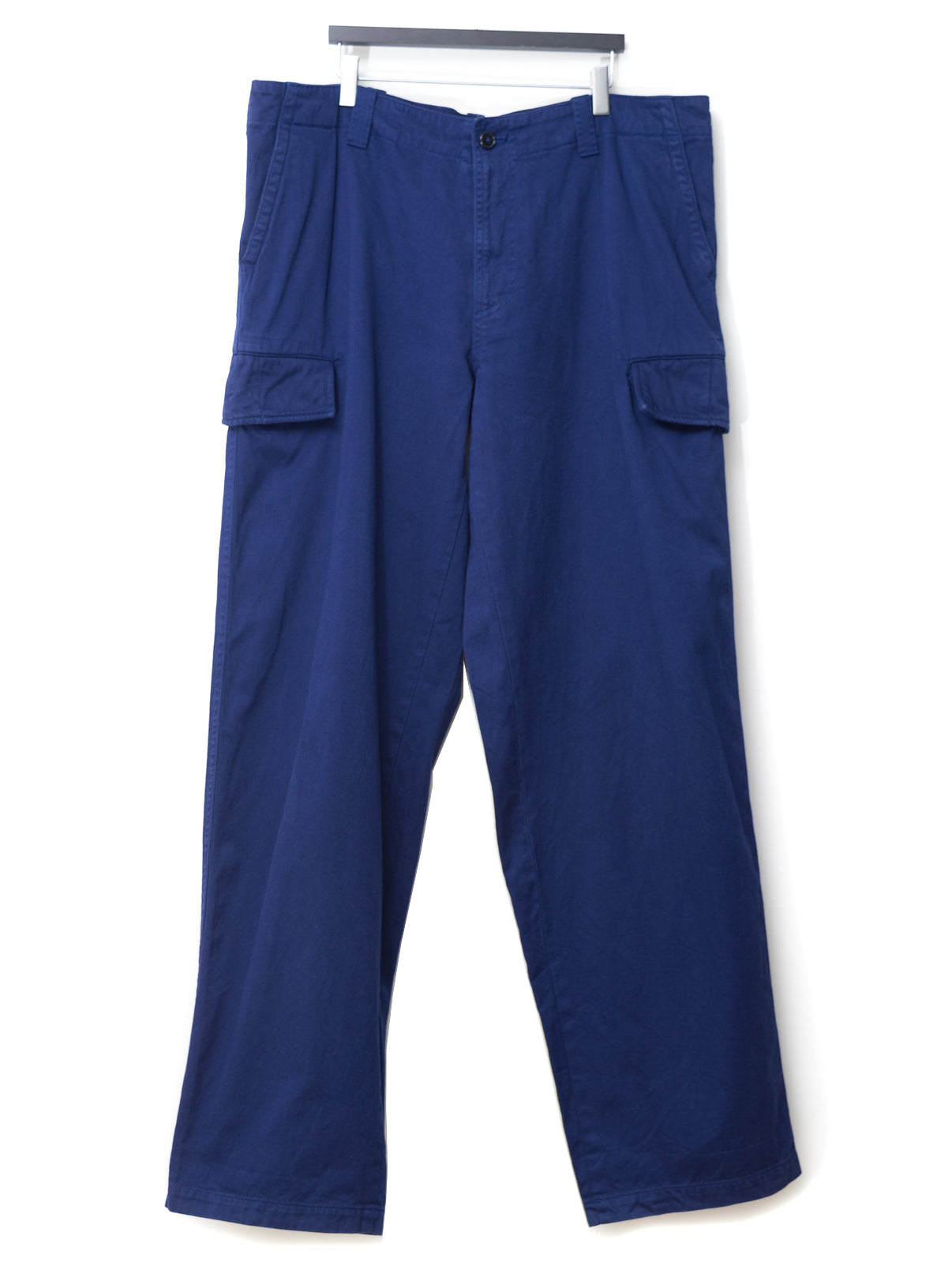 a/w 05 garment dyed cargo pants blue ∙ cotton ∙ large