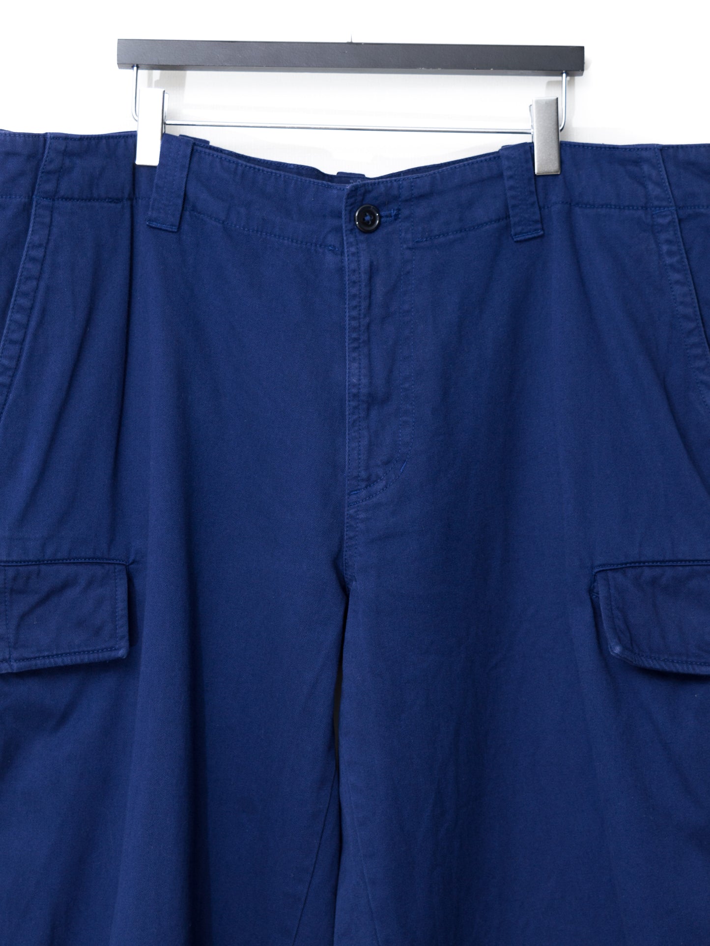 a/w 05 garment dyed cargo pants blue ∙ cotton ∙ large
