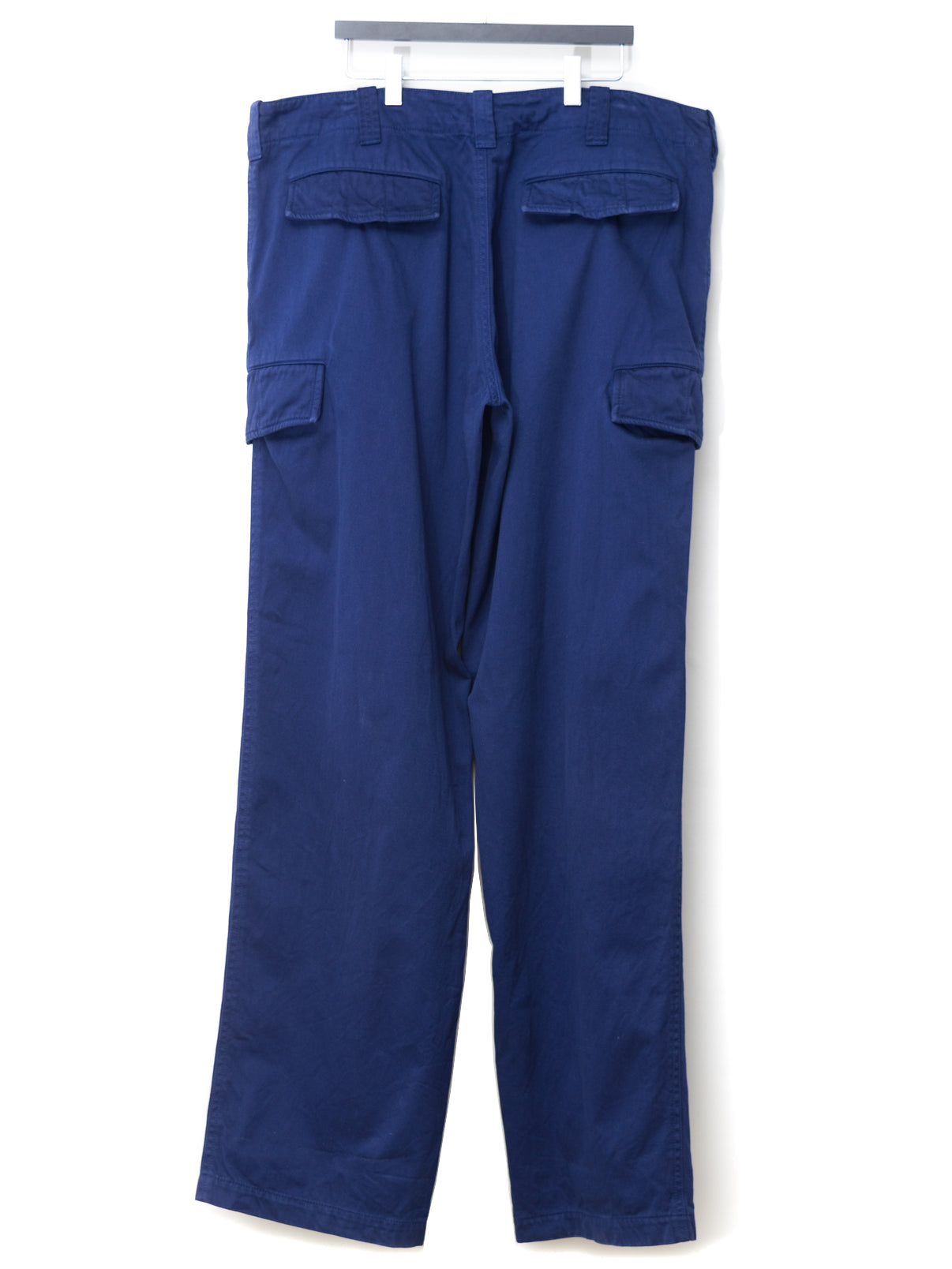 a/w 05 garment dyed cargo pants blue ∙ cotton ∙ large