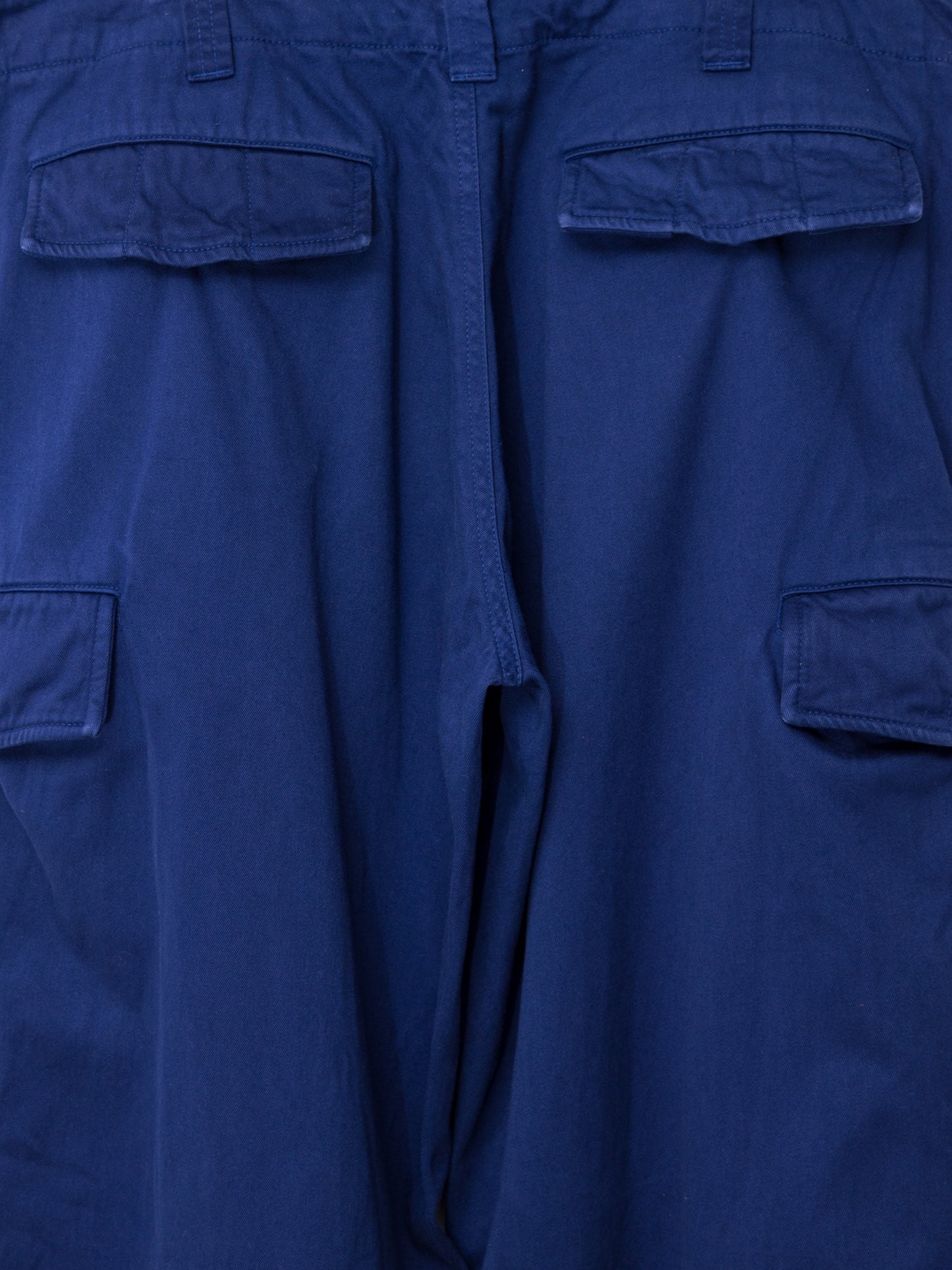 a/w 05 garment dyed cargo pants blue ∙ cotton ∙ large