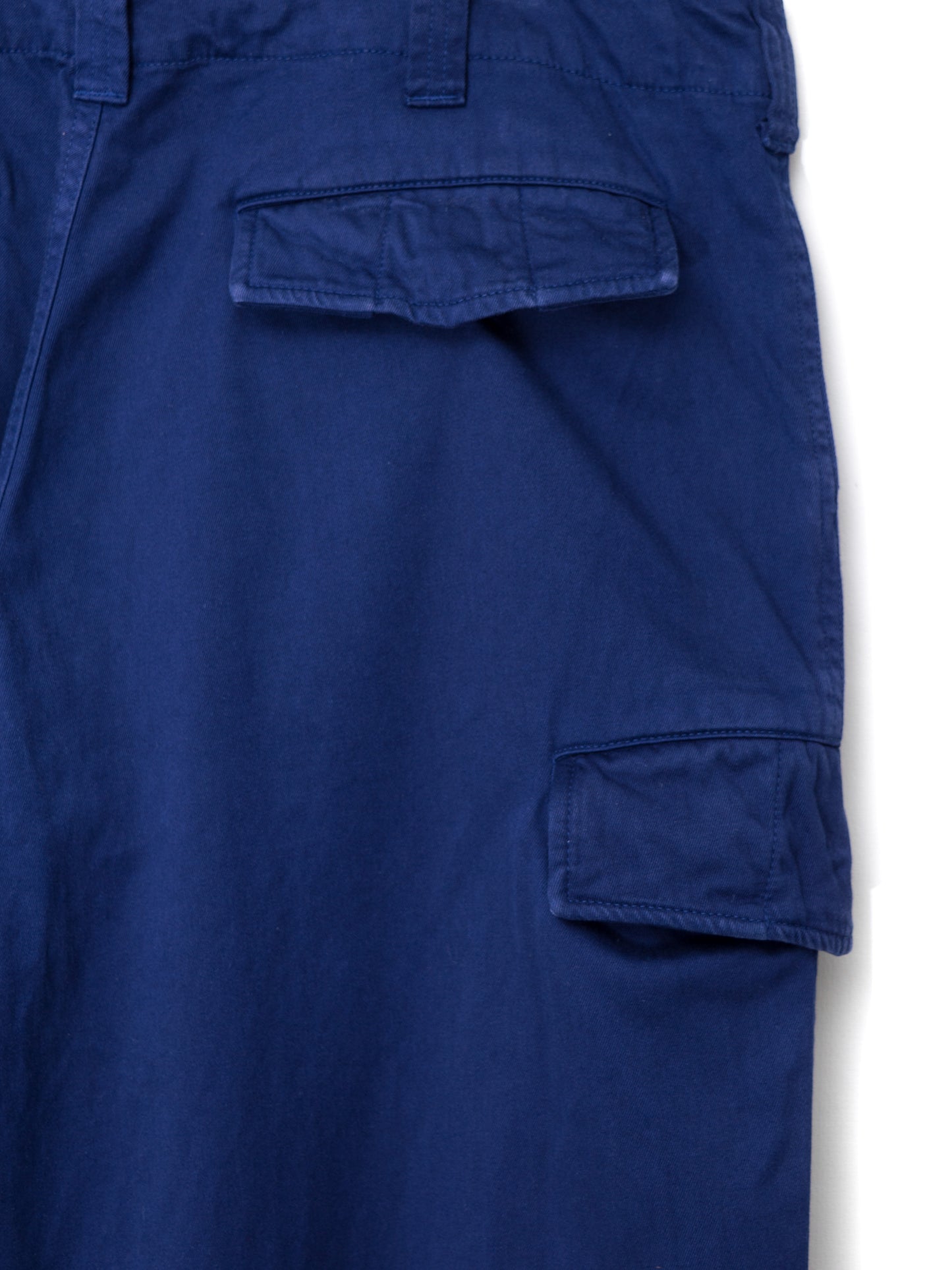 a/w 05 garment dyed cargo pants blue ∙ cotton ∙ large