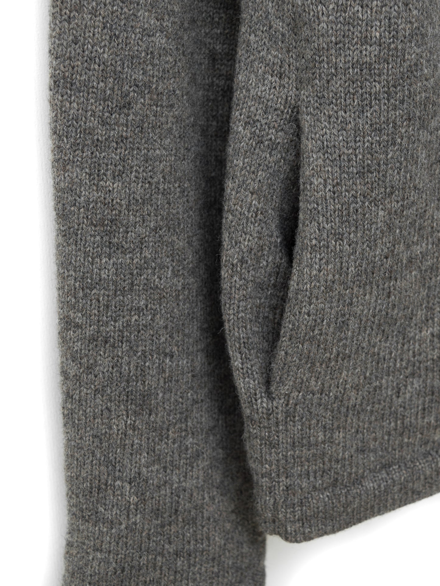 a/w 01 double zip drivers knit greige ∙ wool ∙ medium