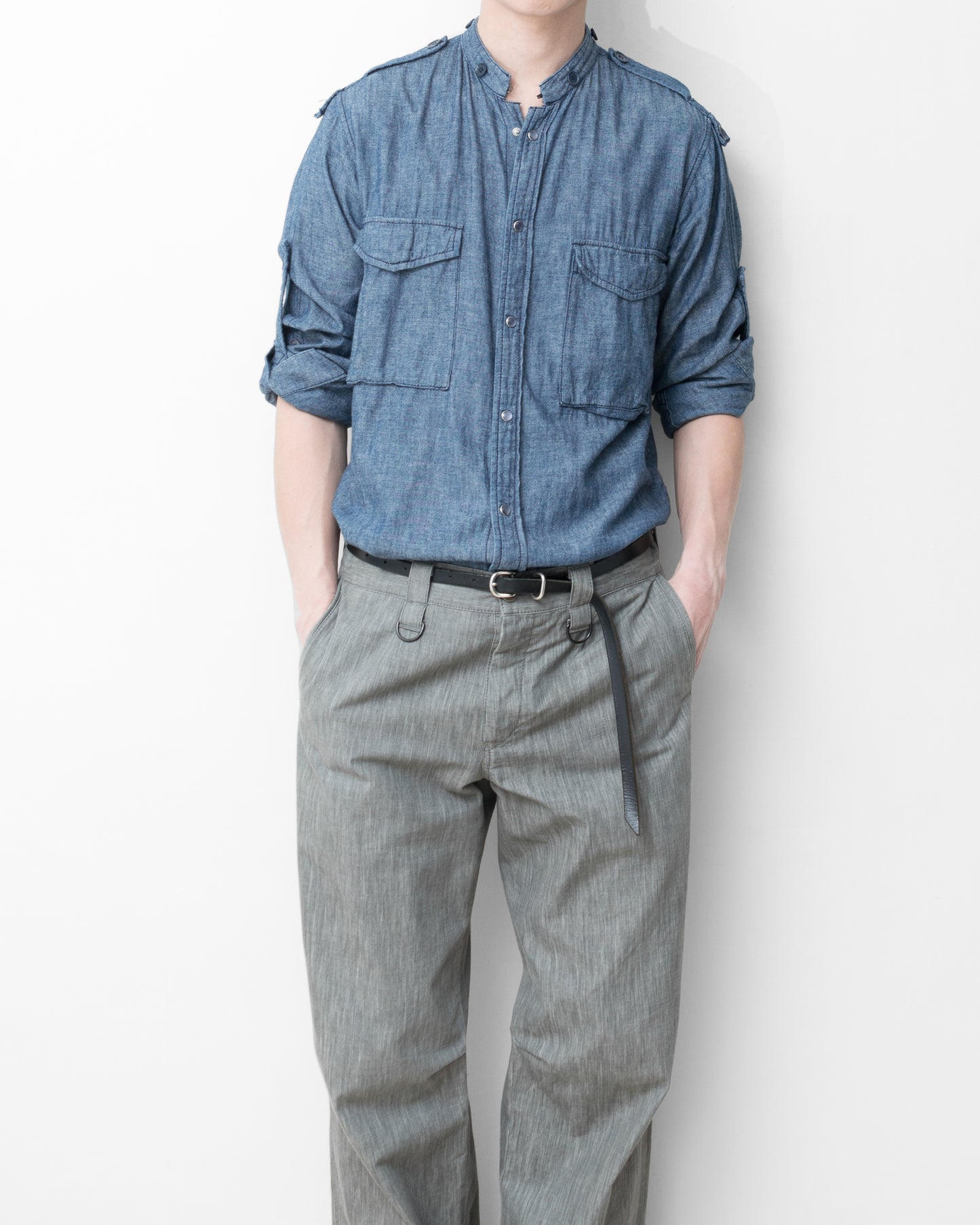 s/s 09 spotted horse western shirt indigo