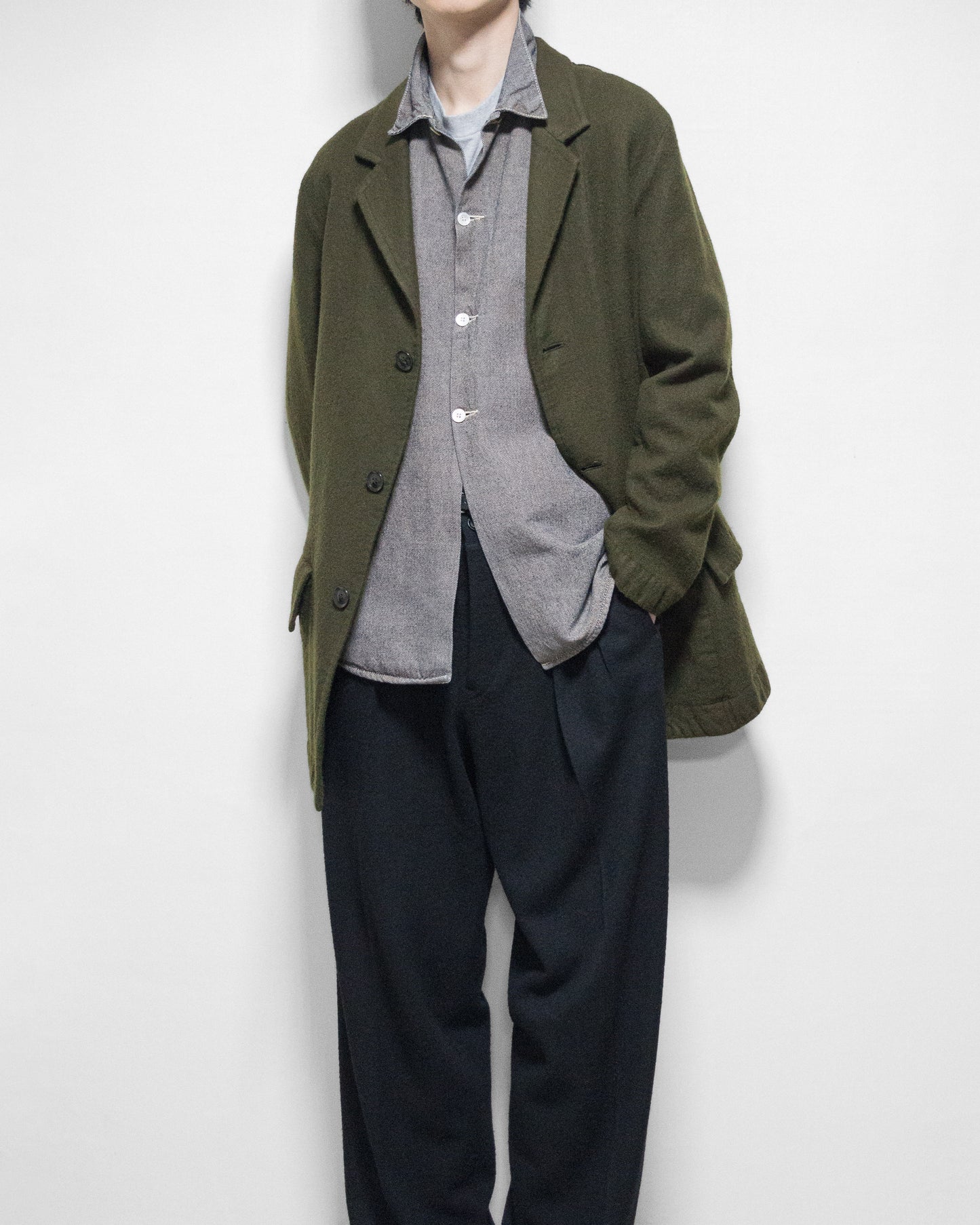 tailored hunting jacket moss