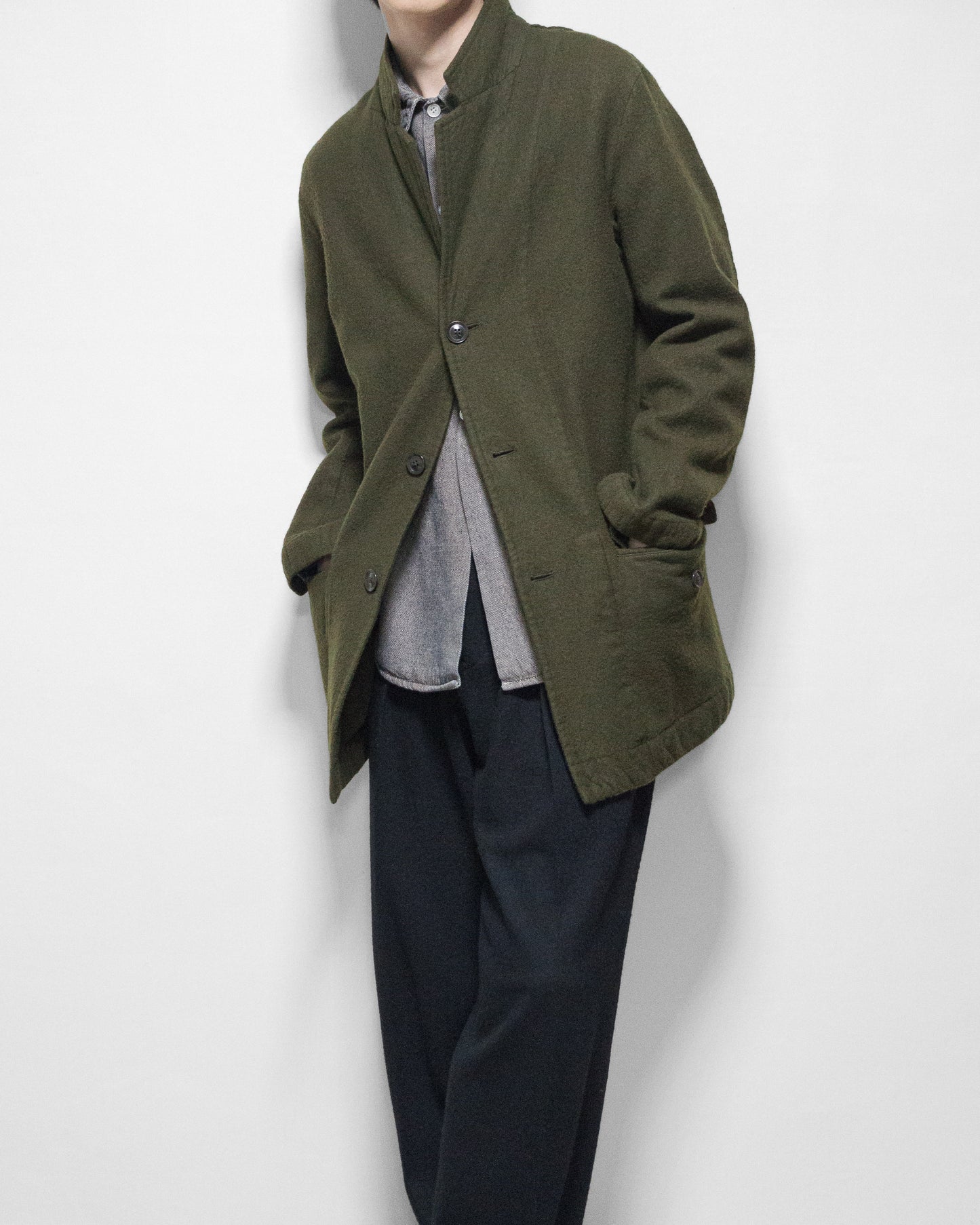 tailored hunting jacket moss