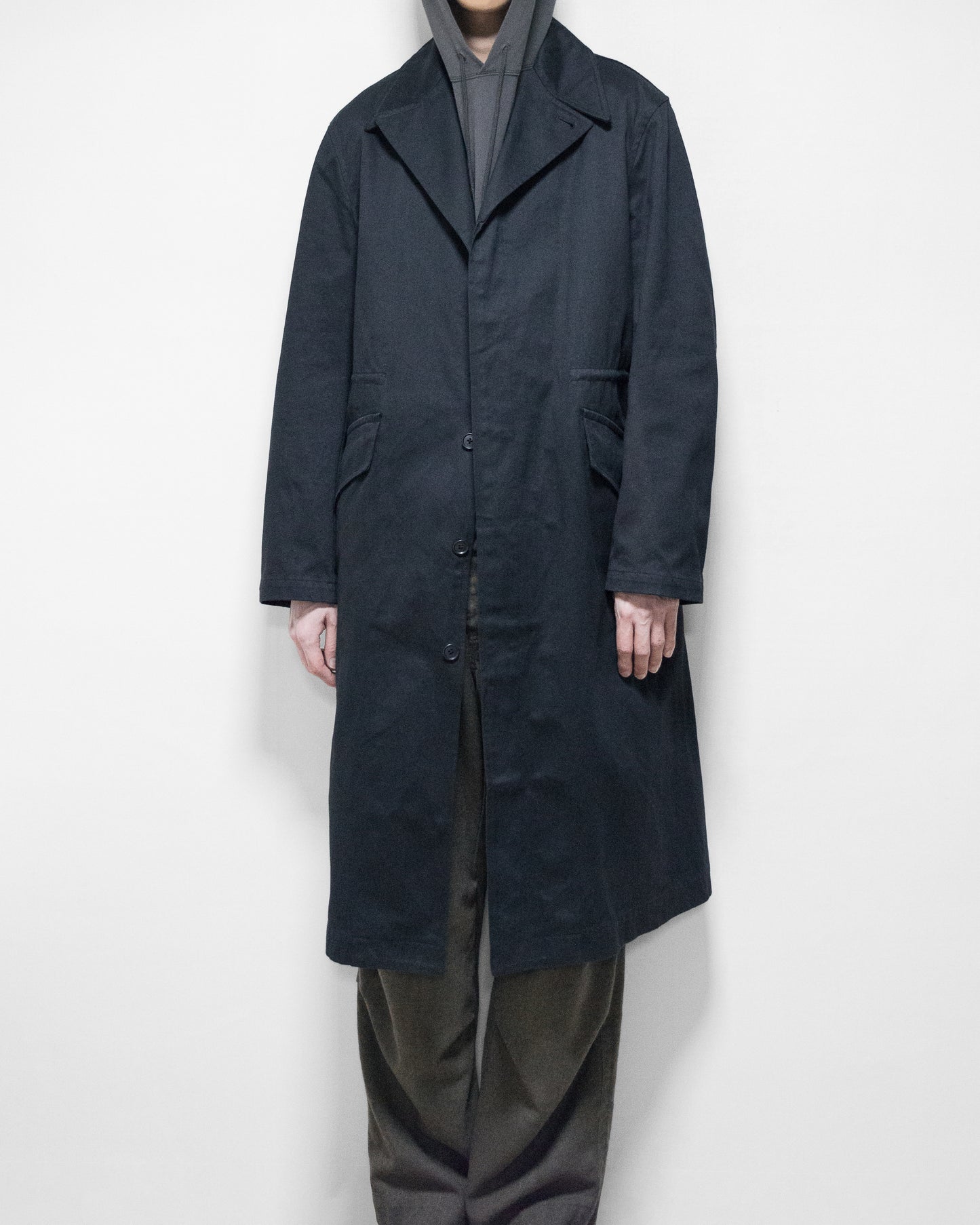military liner coat black