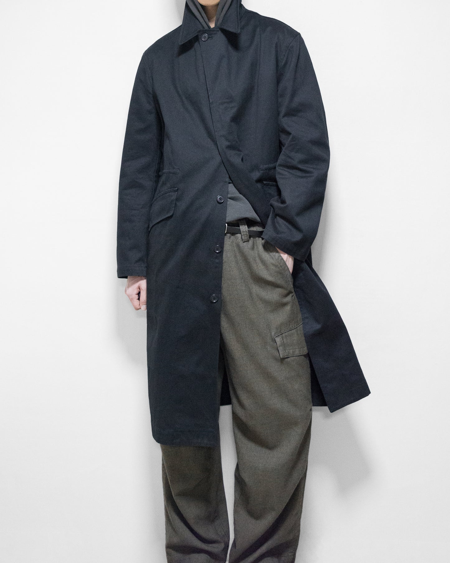 military liner coat black