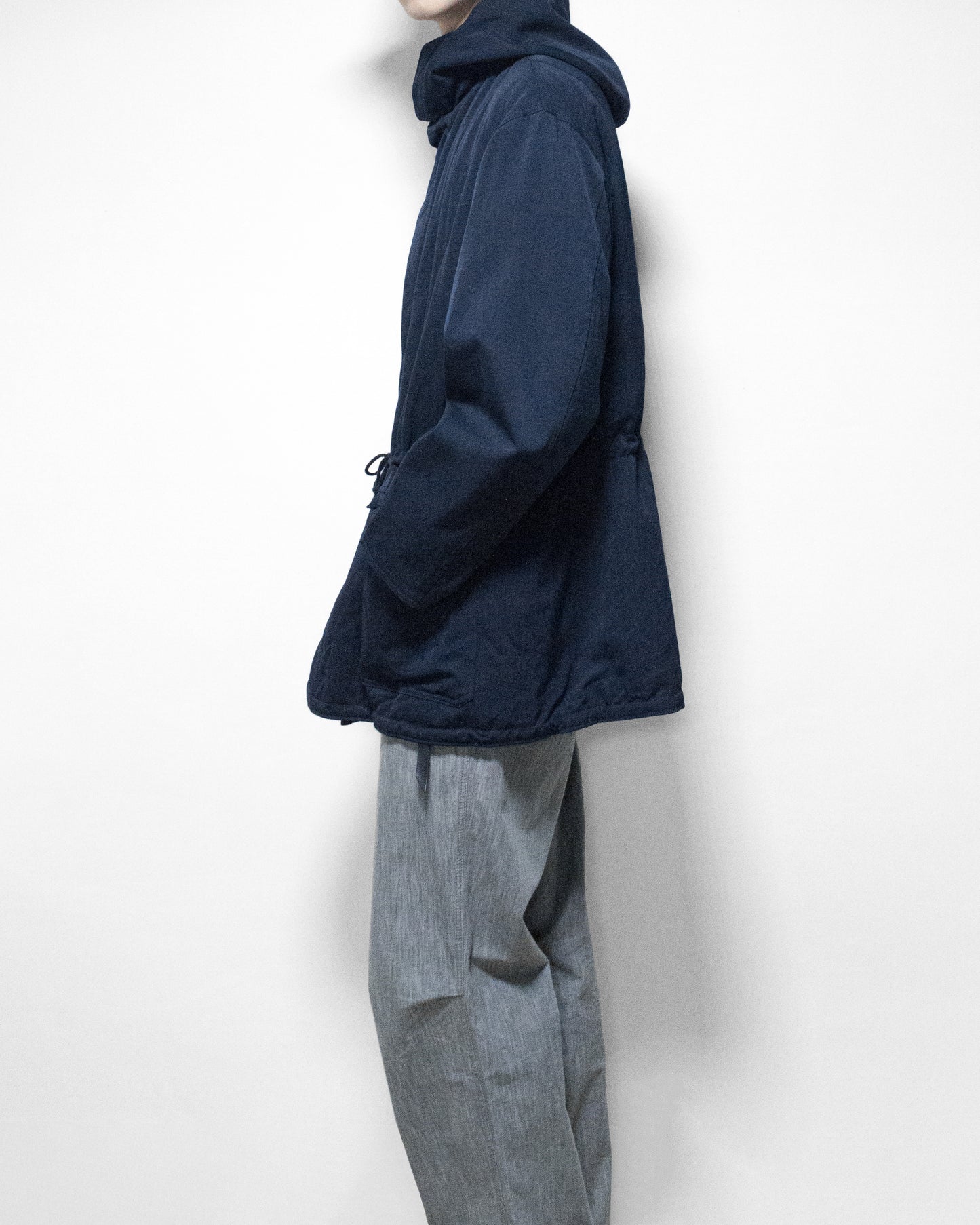 padded half parka navy