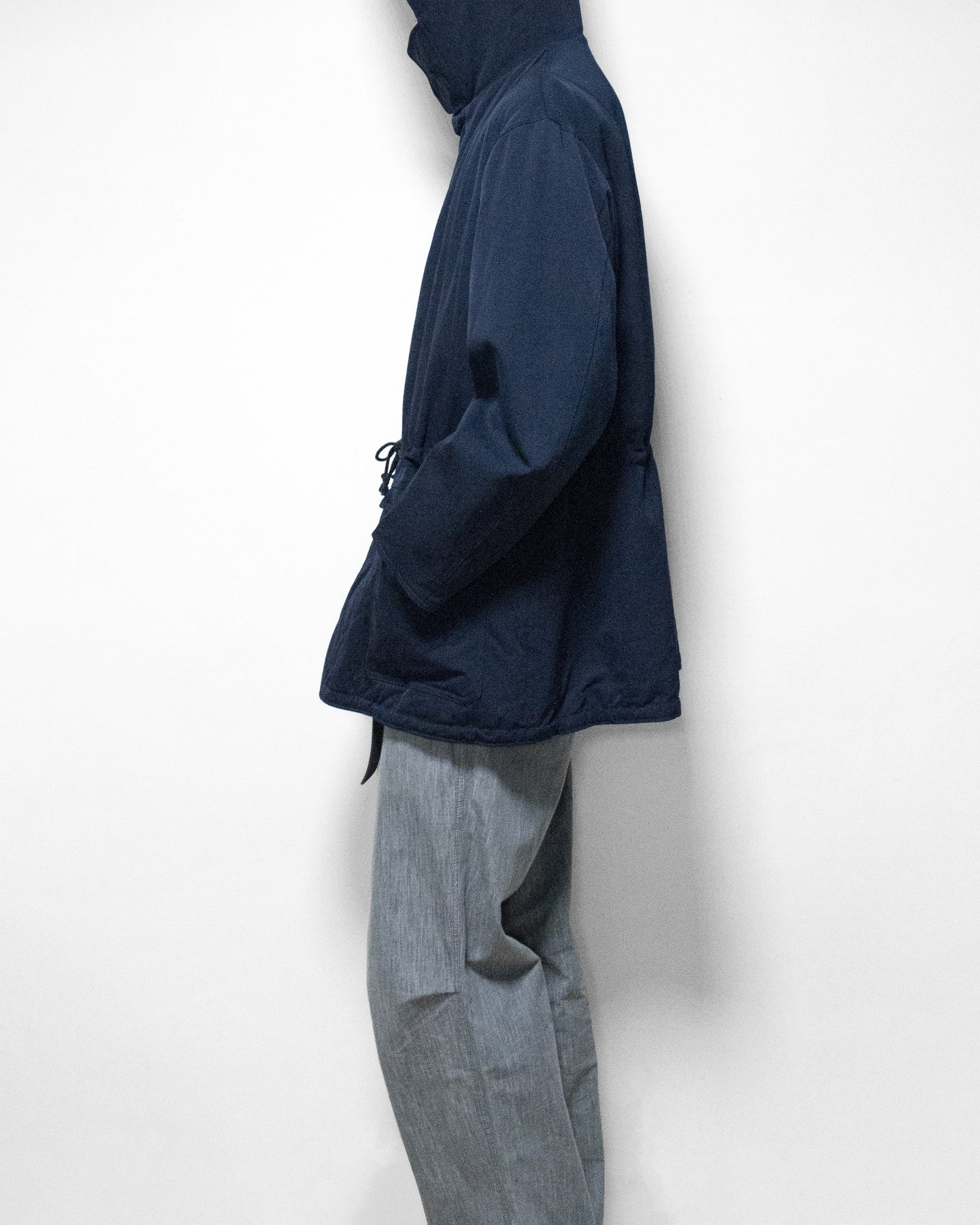 padded half parka navy