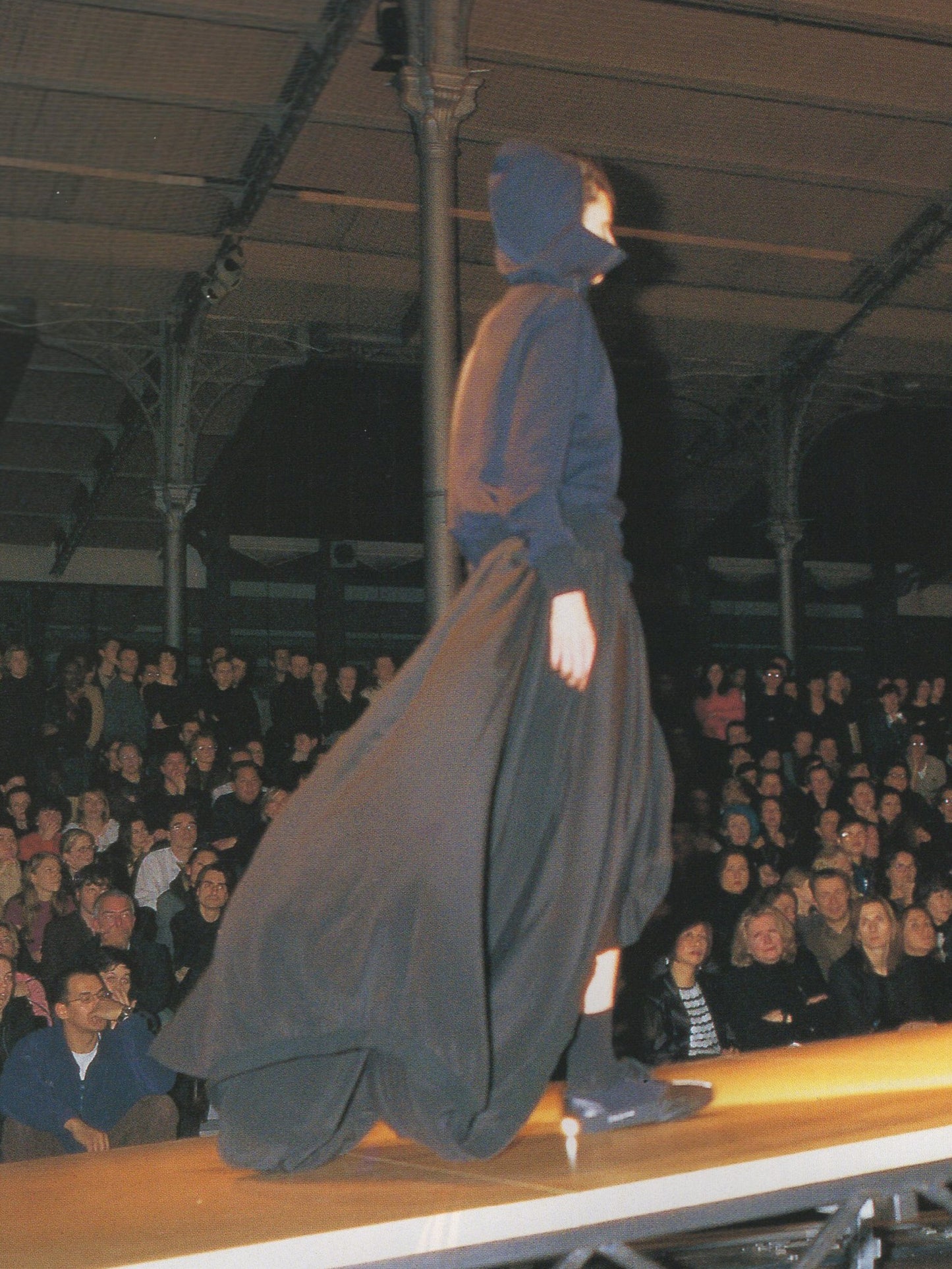 a/w 01 hooded sailor collar jacket black ∙ wool ∙ xsmall