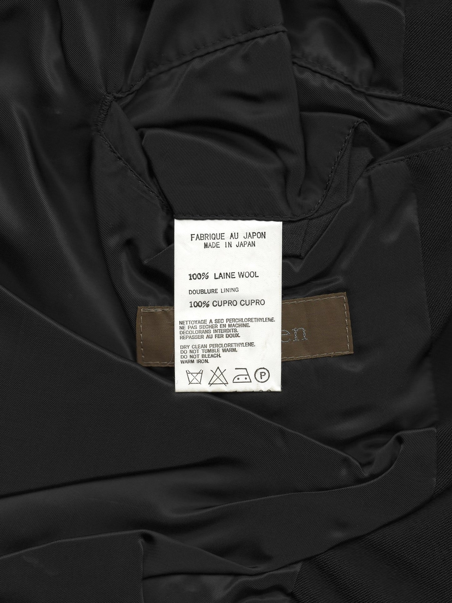 convertible collar coat black ∙ wool ∙ large