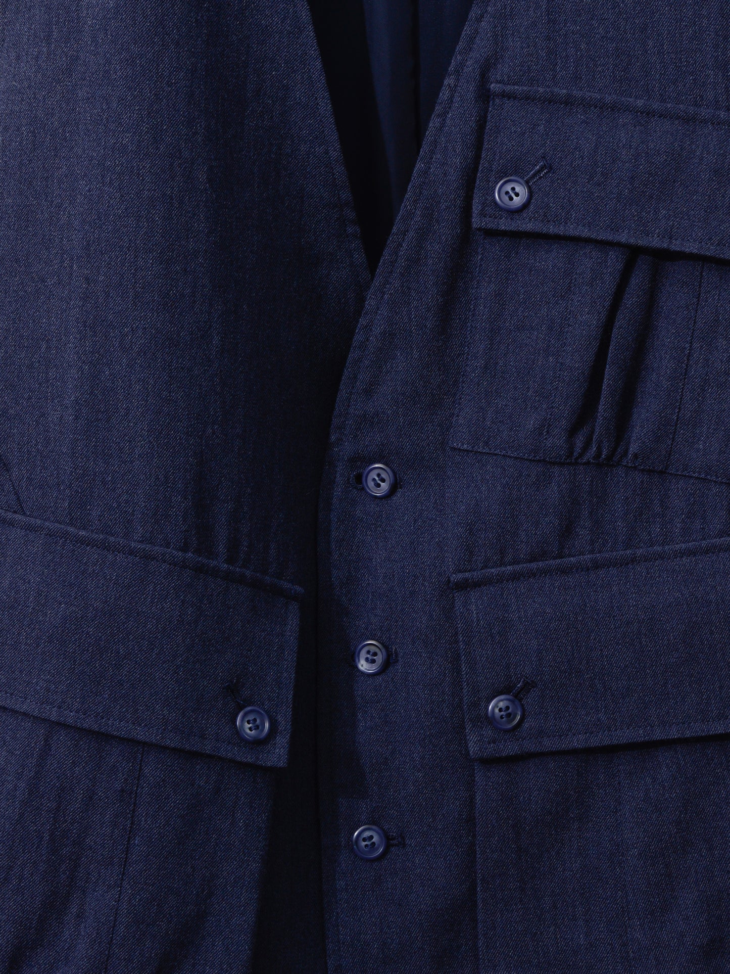 cargo vest navy ∙ wool ∙ one size