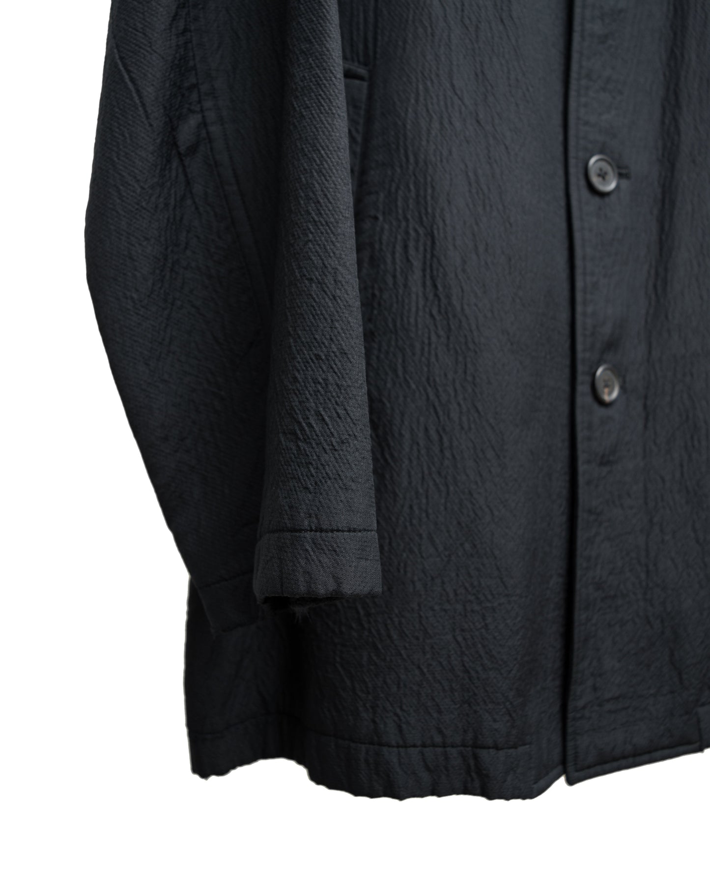 mid length jacket black ∙ silk wool nylon ∙ medium