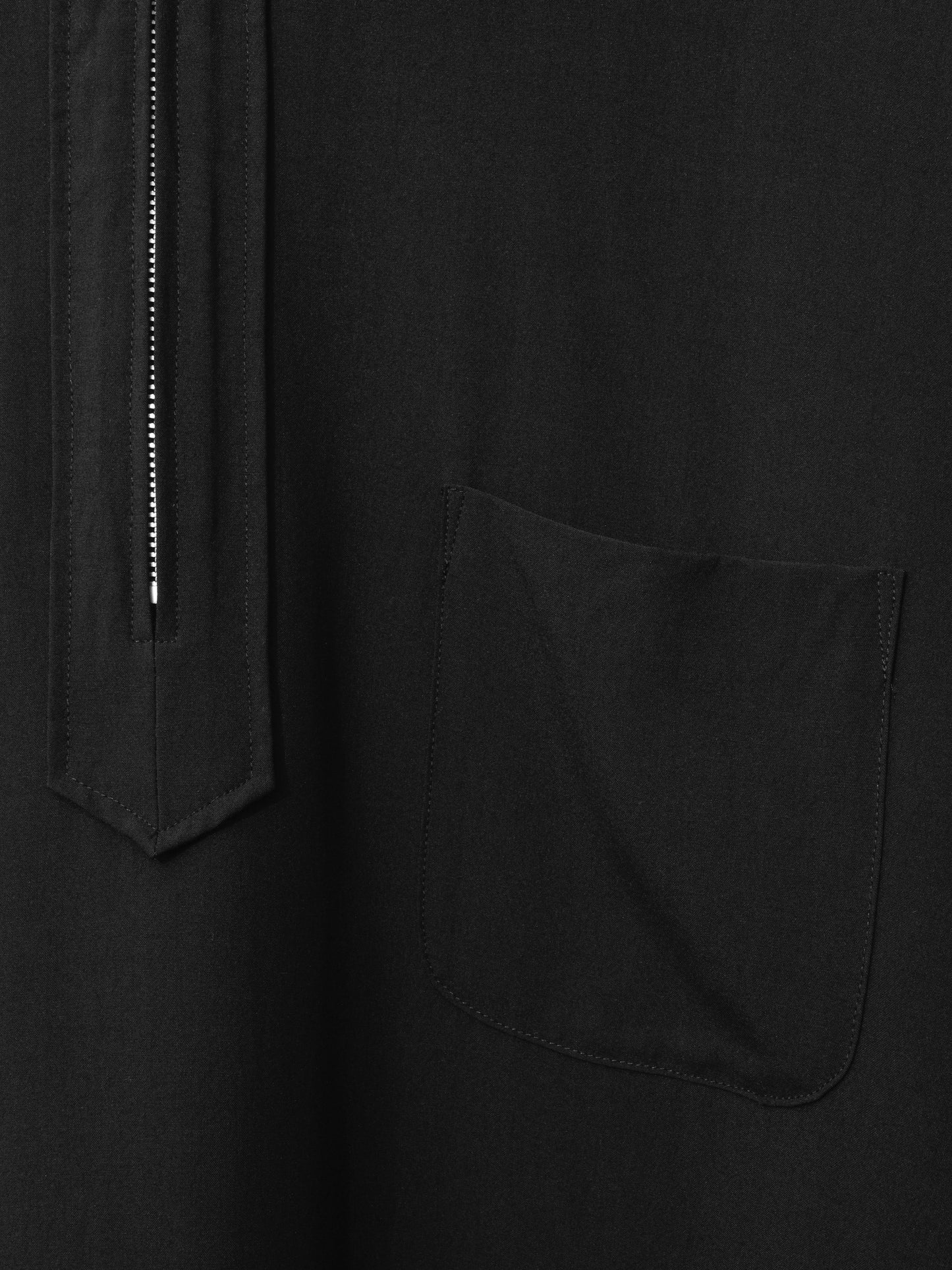zip pullover shirt black ∙ rayon ∙ medium