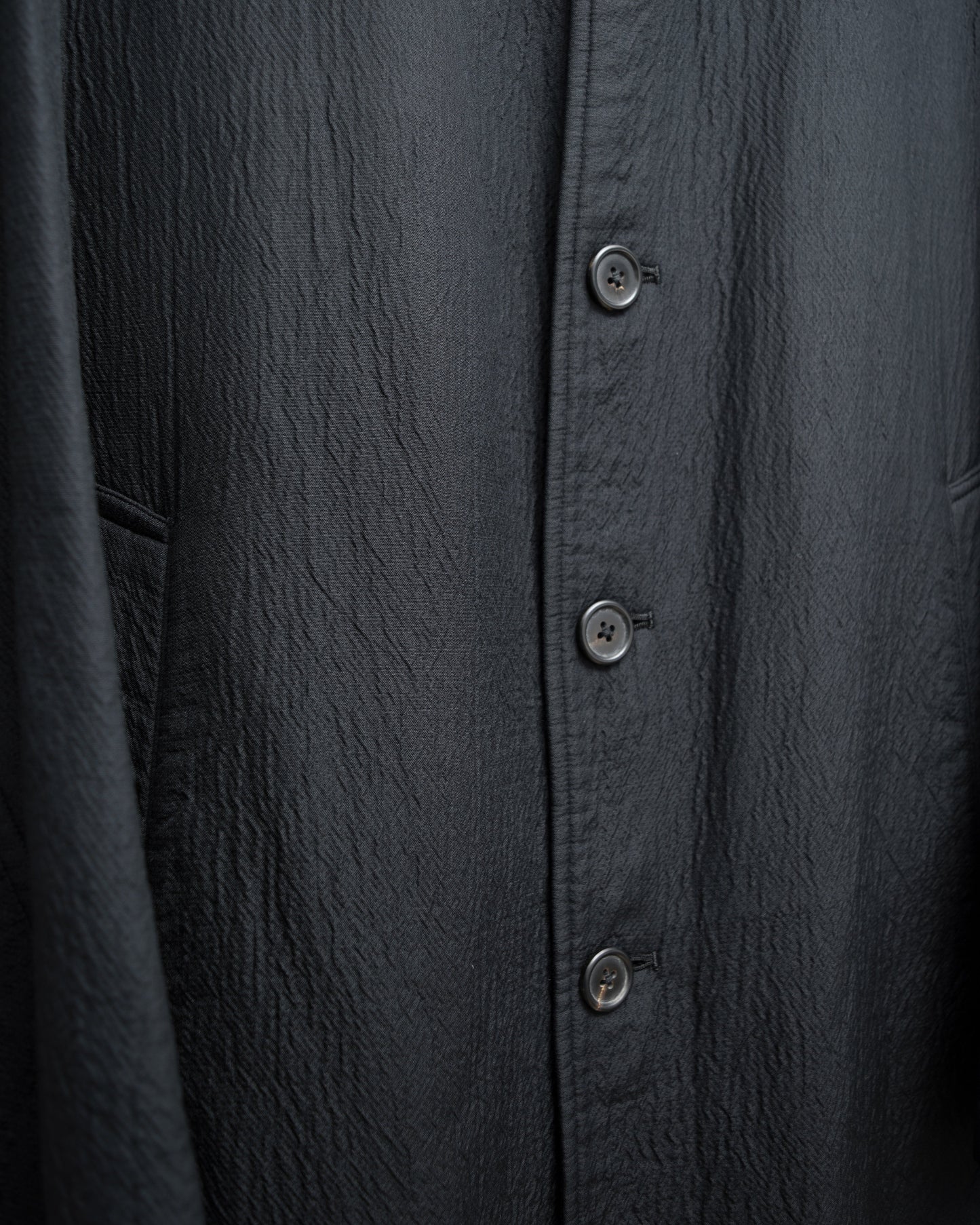 mid length jacket black ∙ silk wool nylon ∙ medium