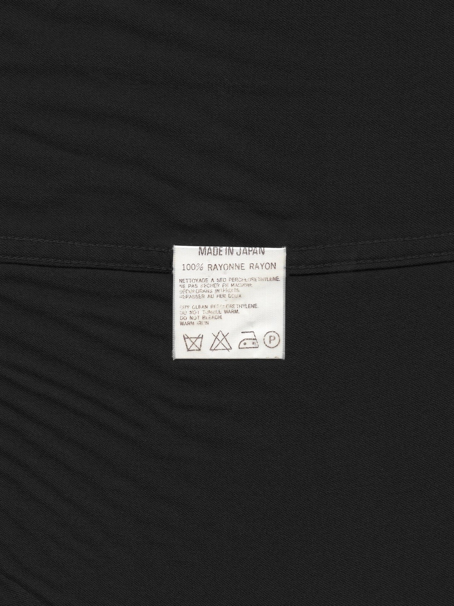 open collar shirt black ∙ rayon ∙ medium