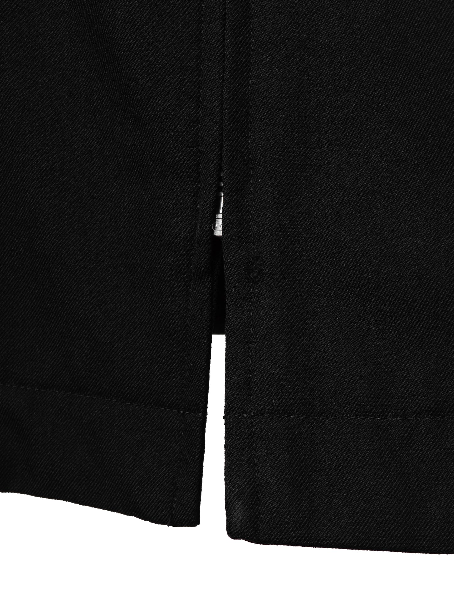 collarless zip jacket black ∙ wool ∙ medium