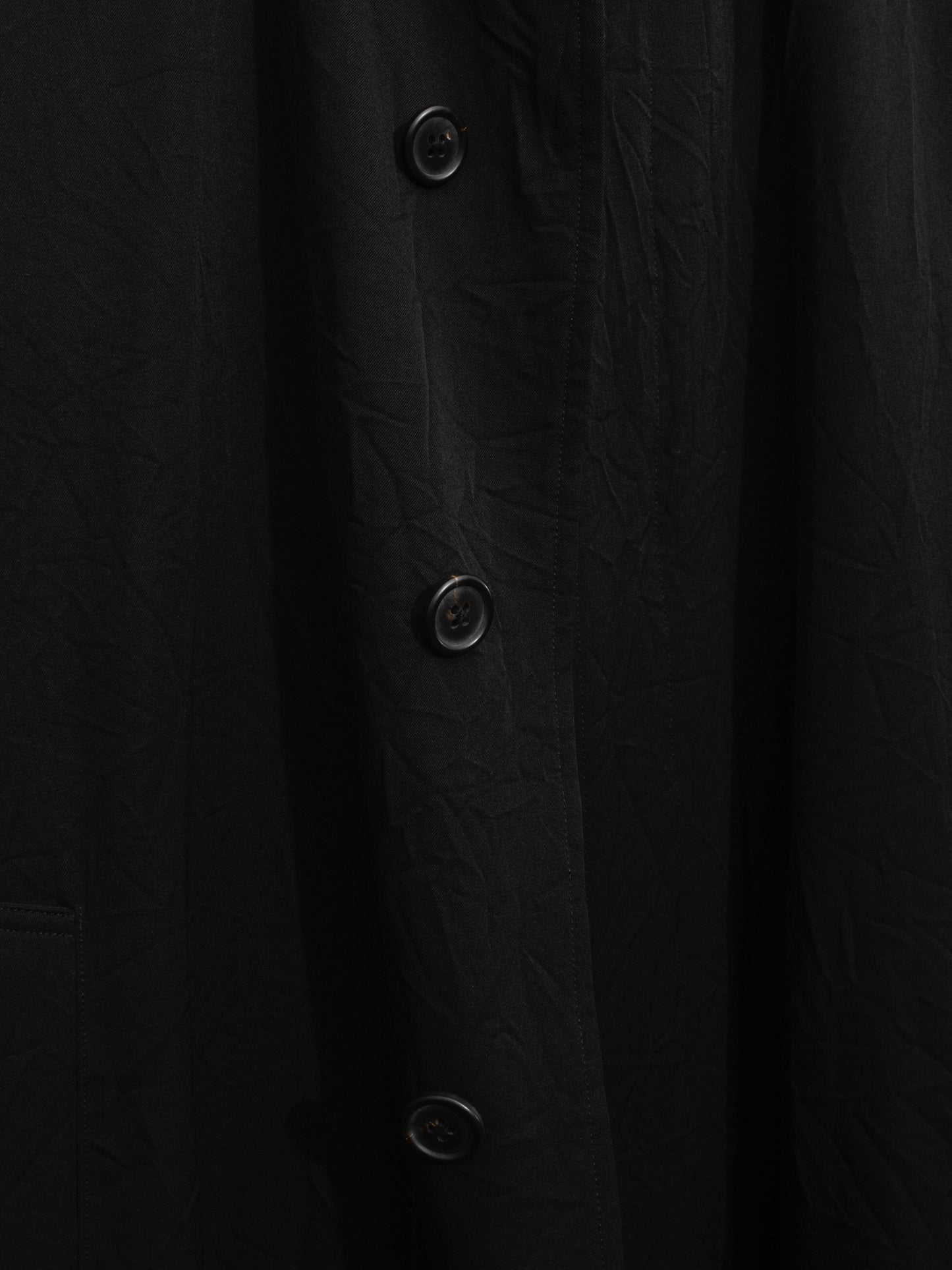 mac coat black ∙ wrinkled wool ∙ large
