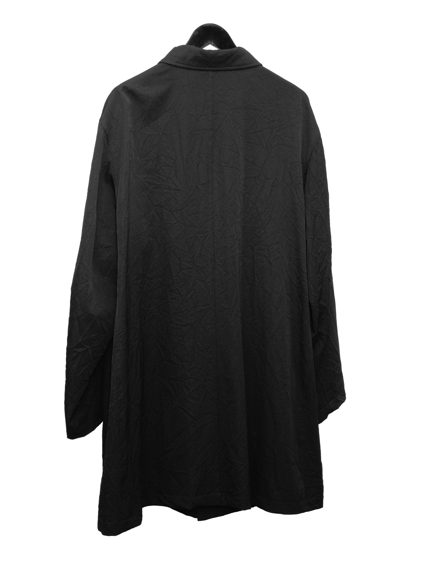 mac coat black ∙ wrinkled wool ∙ large