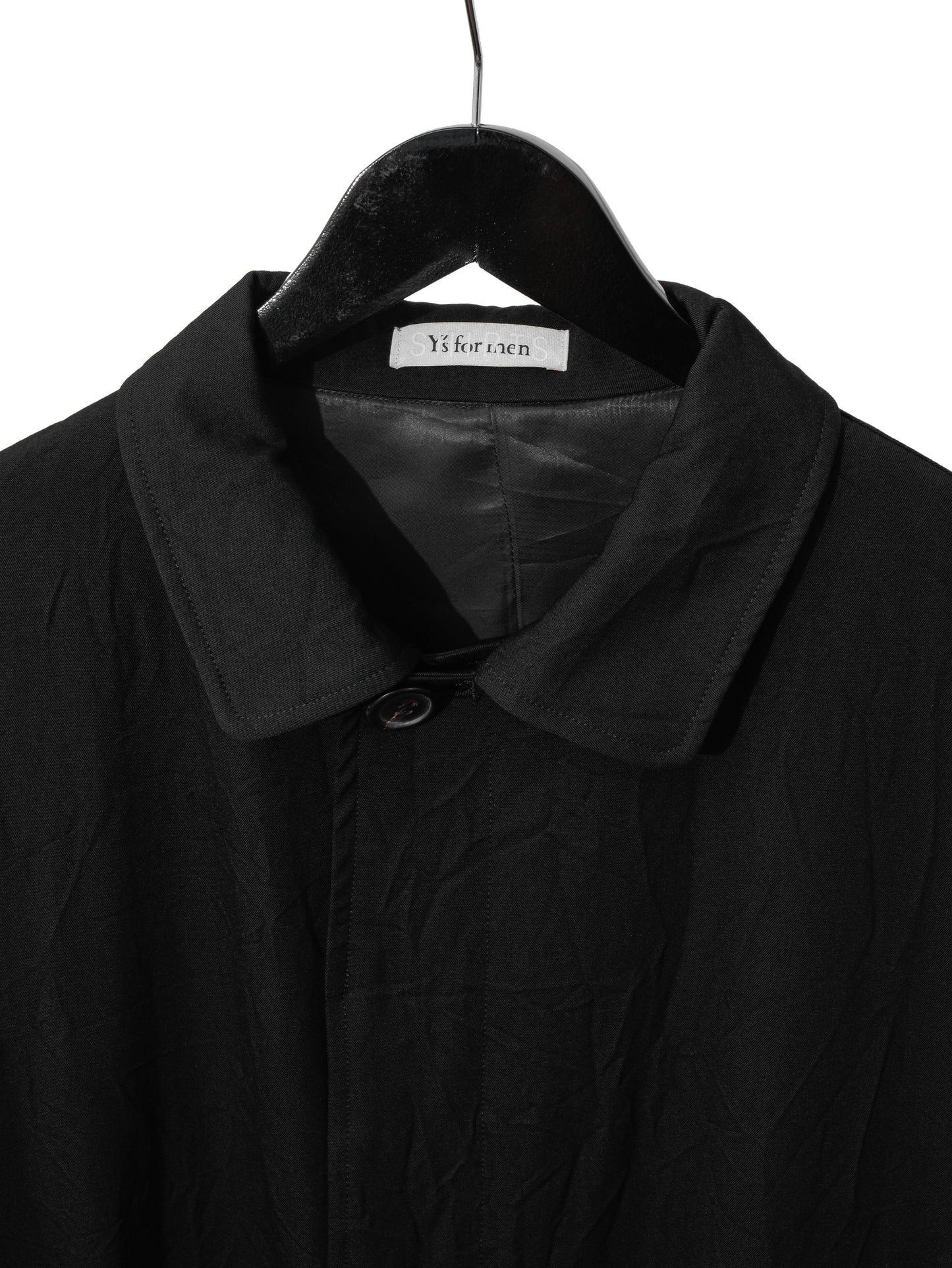 mac coat black ∙ wrinkled wool ∙ large