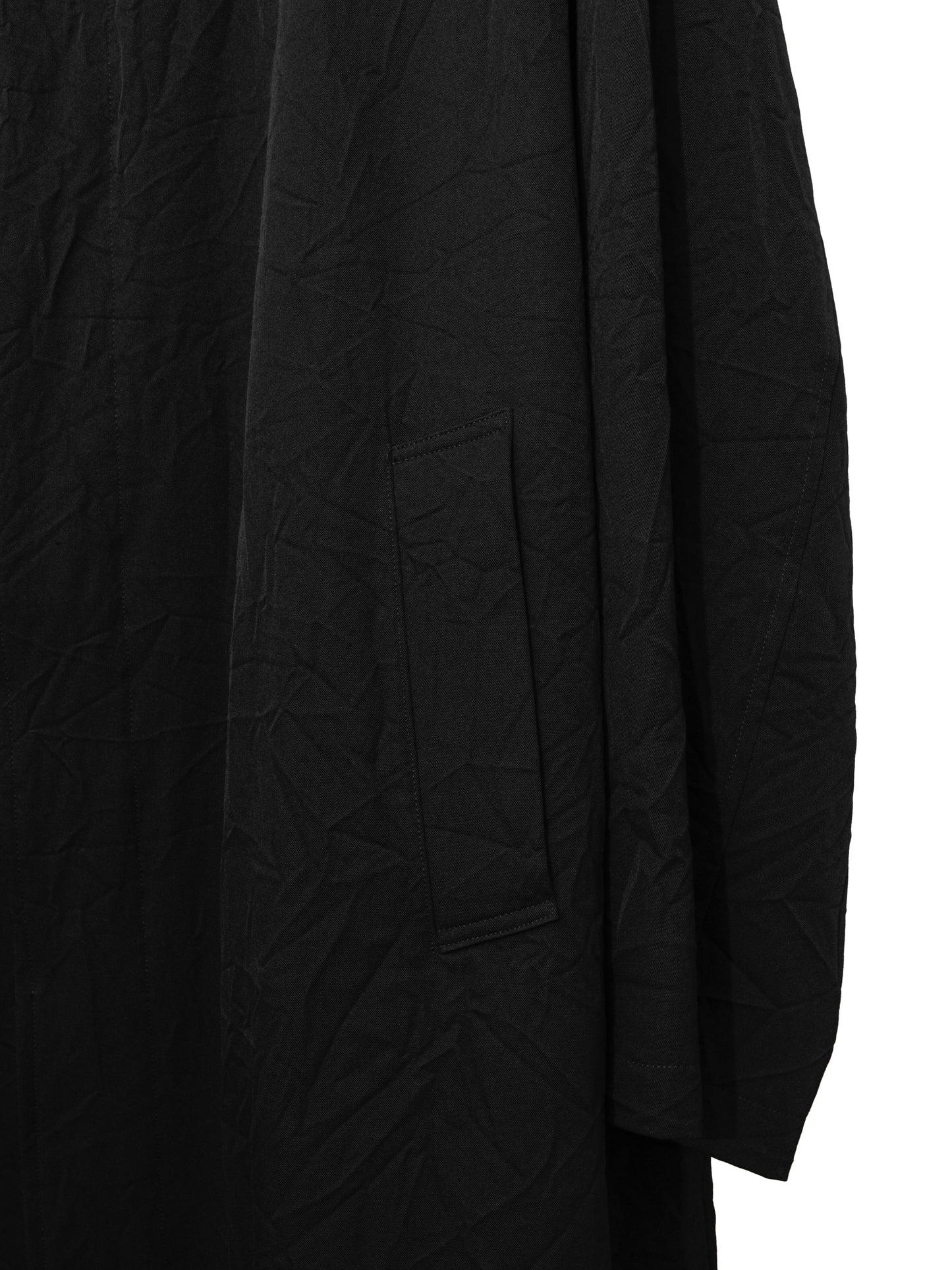 mac coat black ∙ wrinkled wool ∙ large