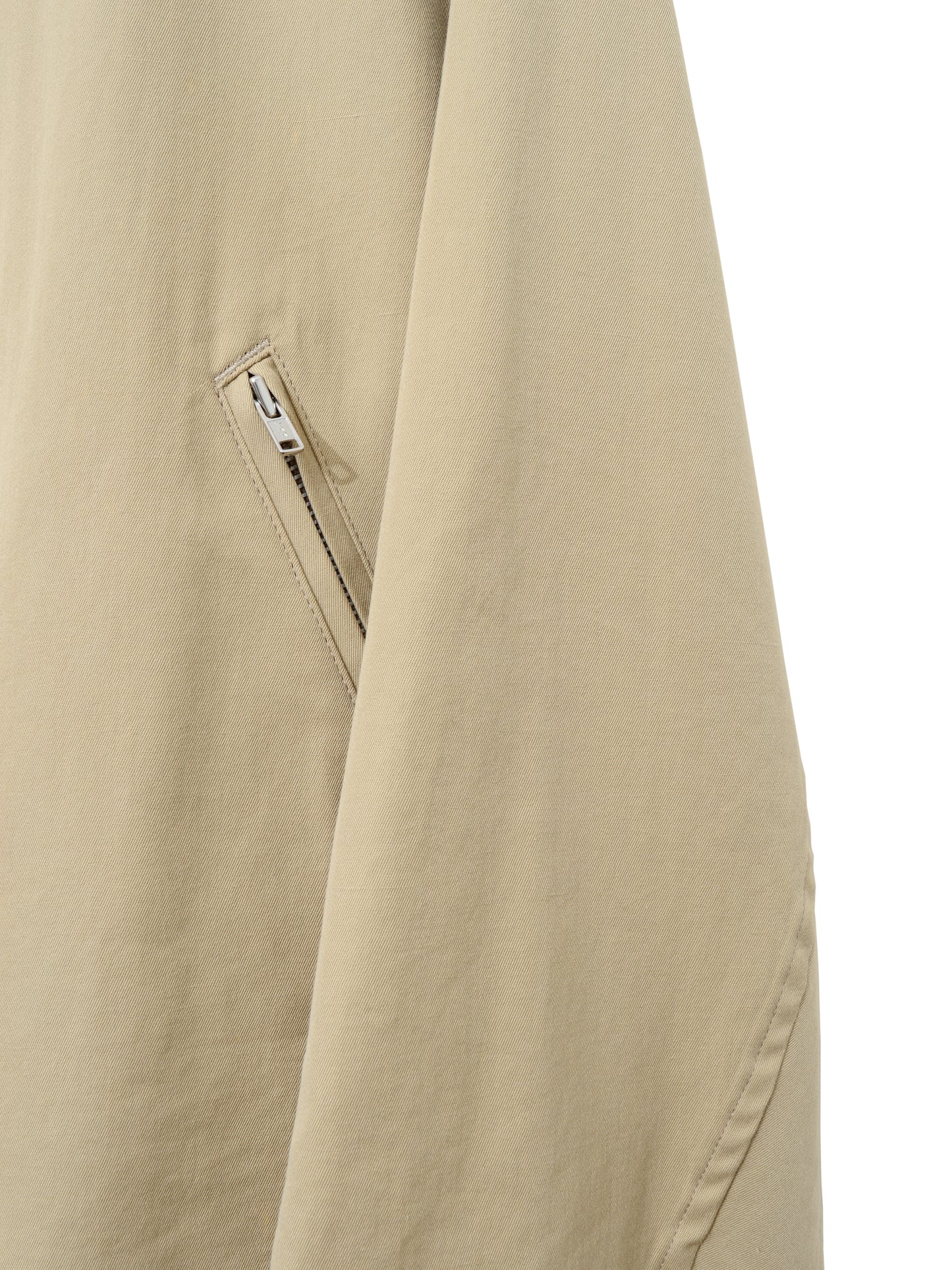 zip front blouson tan ∙ cotton silk ∙ medium