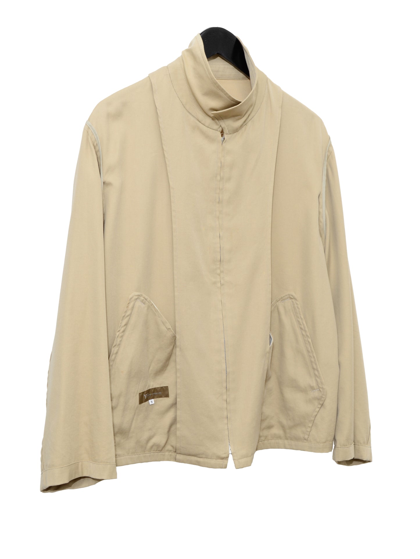 zip front blouson tan ∙ cotton silk ∙ medium