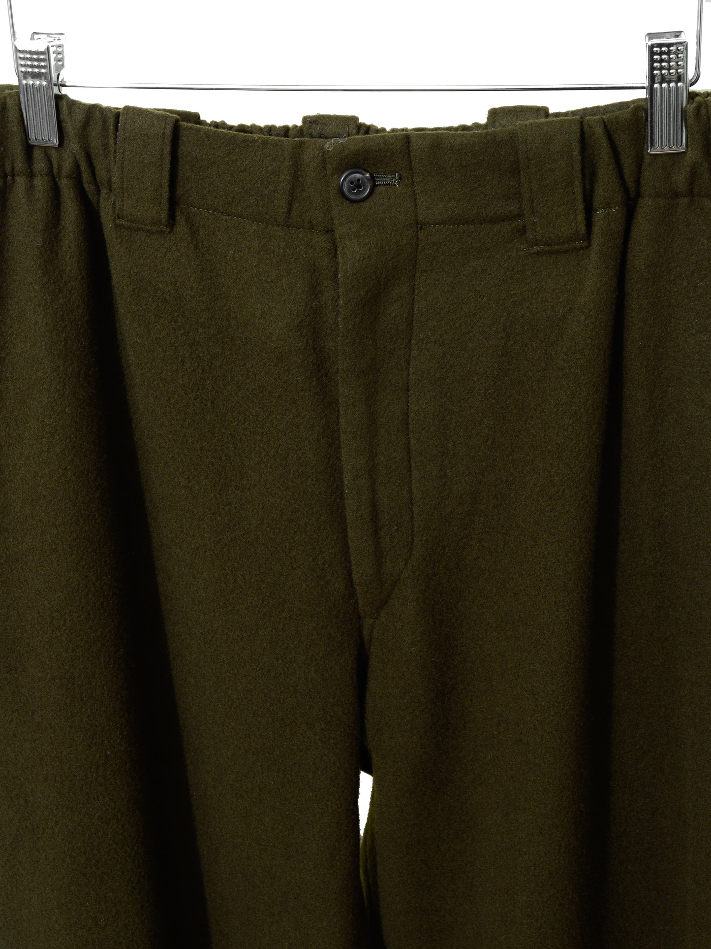elastic waist pants olive ∙ melton wool ∙ medium