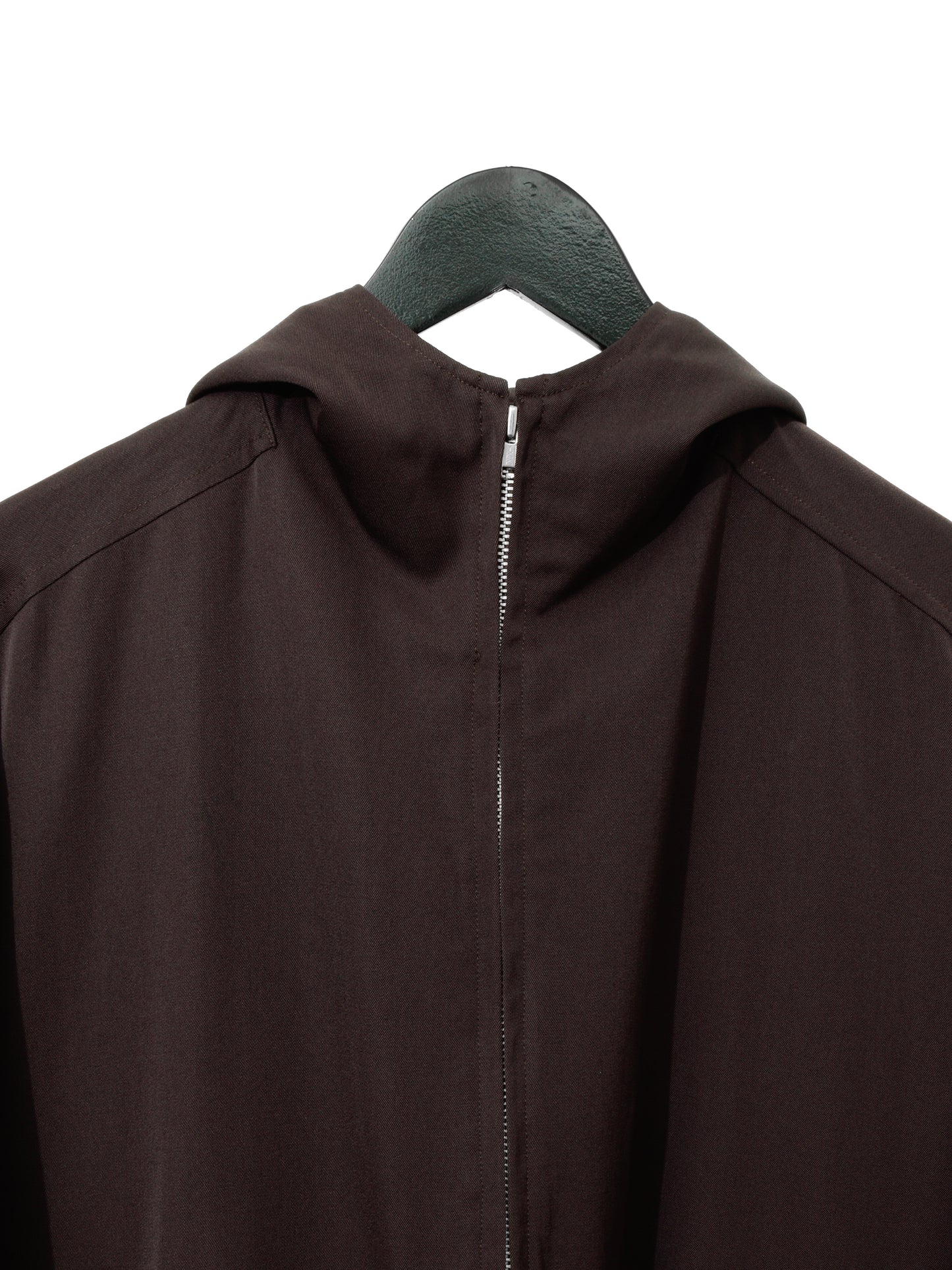 hooded zip jacket chocolate ∙ wool ∙ one size