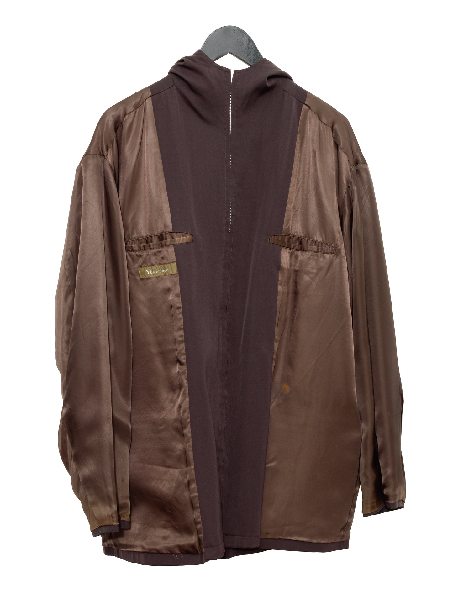 hooded zip jacket chocolate ∙ wool ∙ one size