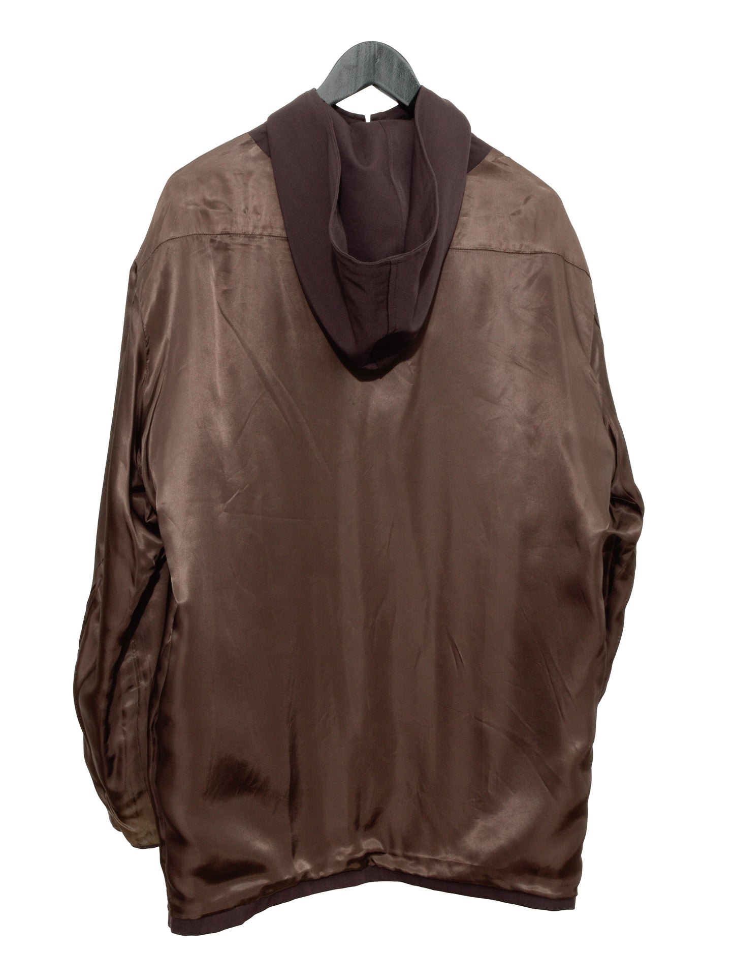 hooded zip jacket chocolate ∙ wool ∙ one size