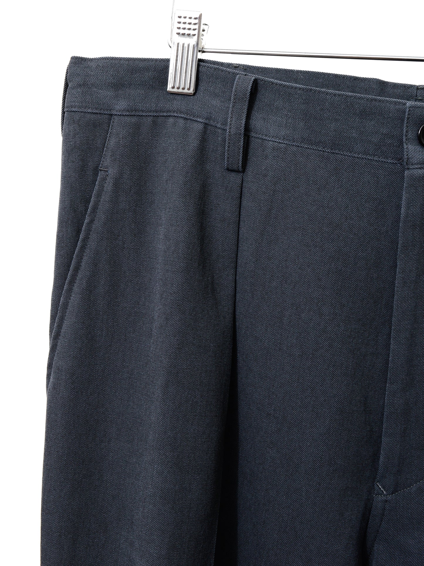 single pleat trousers lead ∙ wool ∙ medium