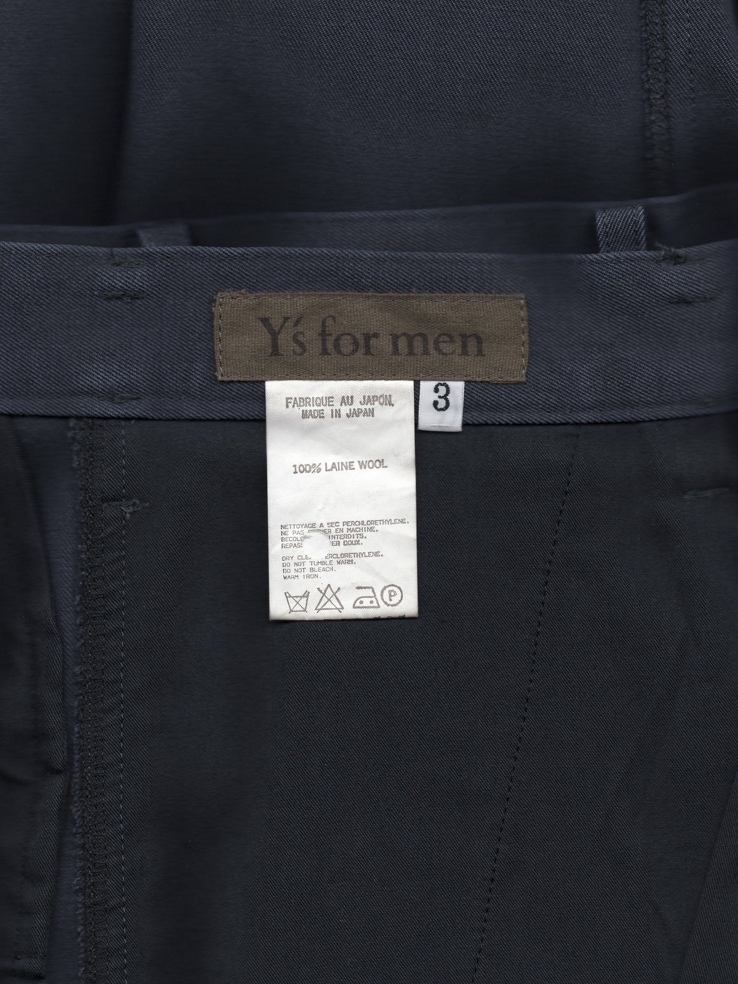 single pleat trousers lead ∙ wool ∙ medium